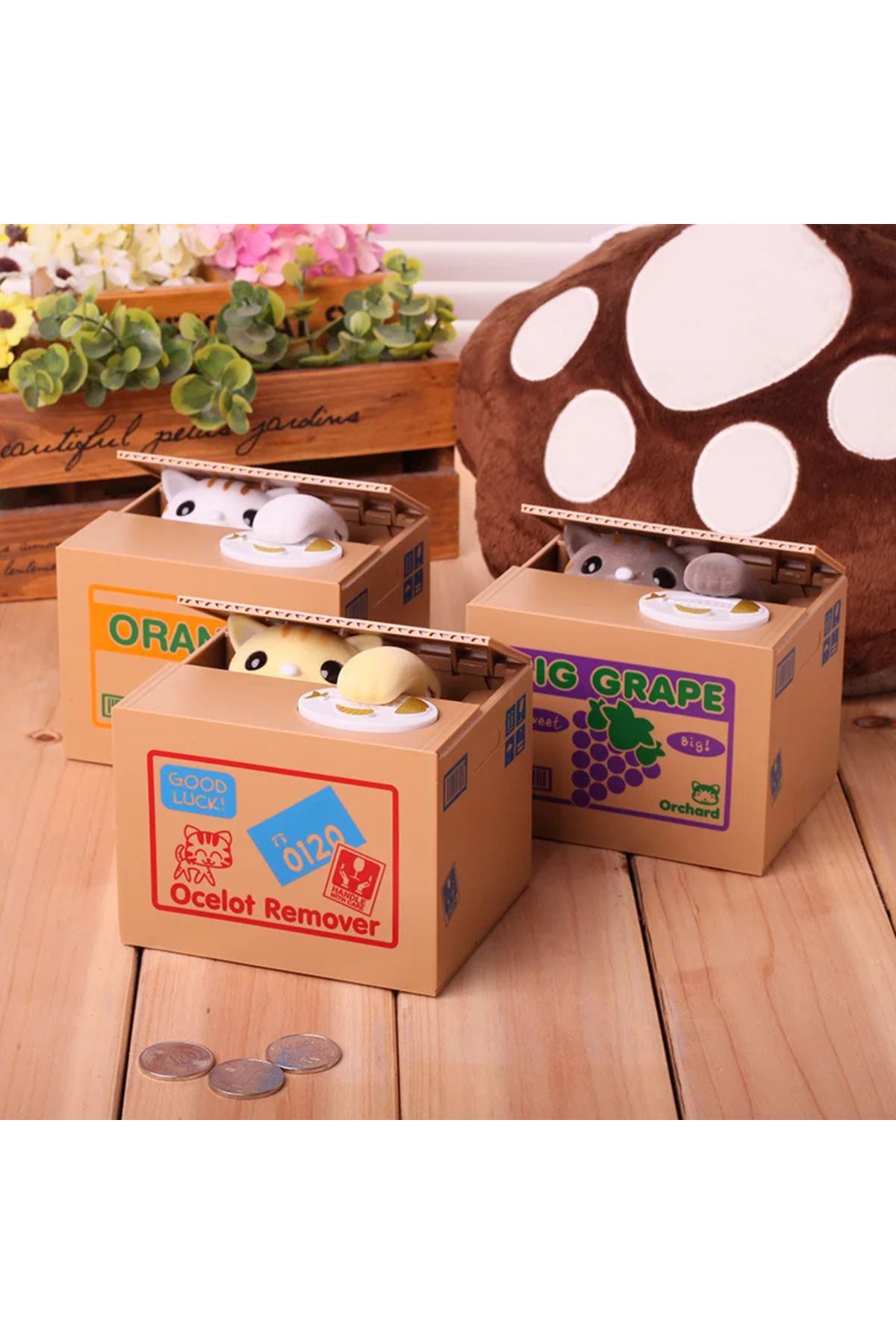 Choice-Cat Panda Stealing Coin Money Boxes Automatic Coin Piggy Bank Money Saving Box Coins Storage Box ... 6