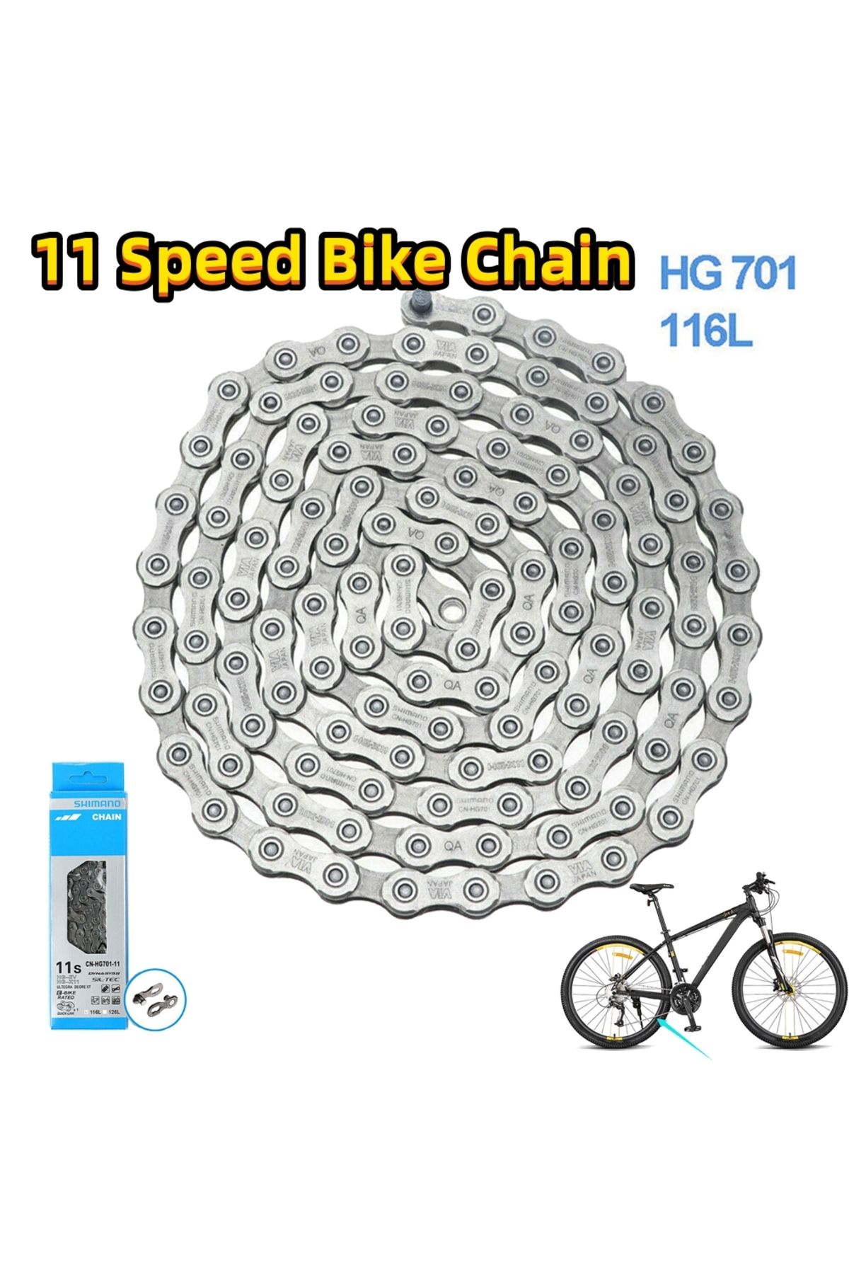 ALLOYSEED Quick Link Chain 11 Speed Road MTB 116L Chain for Shimano Ultegra R8000 DEORE XT M8000 CN HG701 R. Trendyol