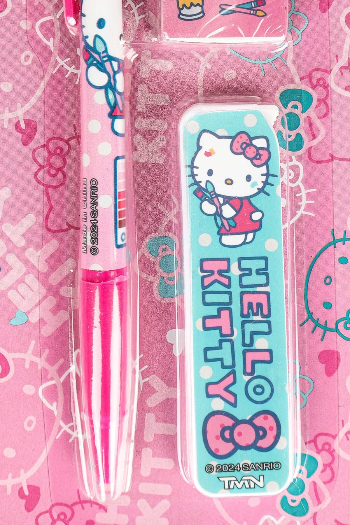 Hello Kitty-قلم Hello Kitty ذو الأطراف المتعددة - مرخص من Decomus مع ممحاة ومجموعة أطراف 0.7 مم 4
