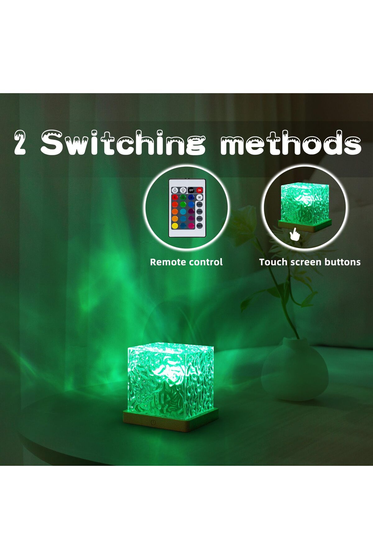 Choice-Ocean Wave Projector Light 16 Colors Midnight Aura Lamp with Touch Control Aurora Glow Lamp for H... 3