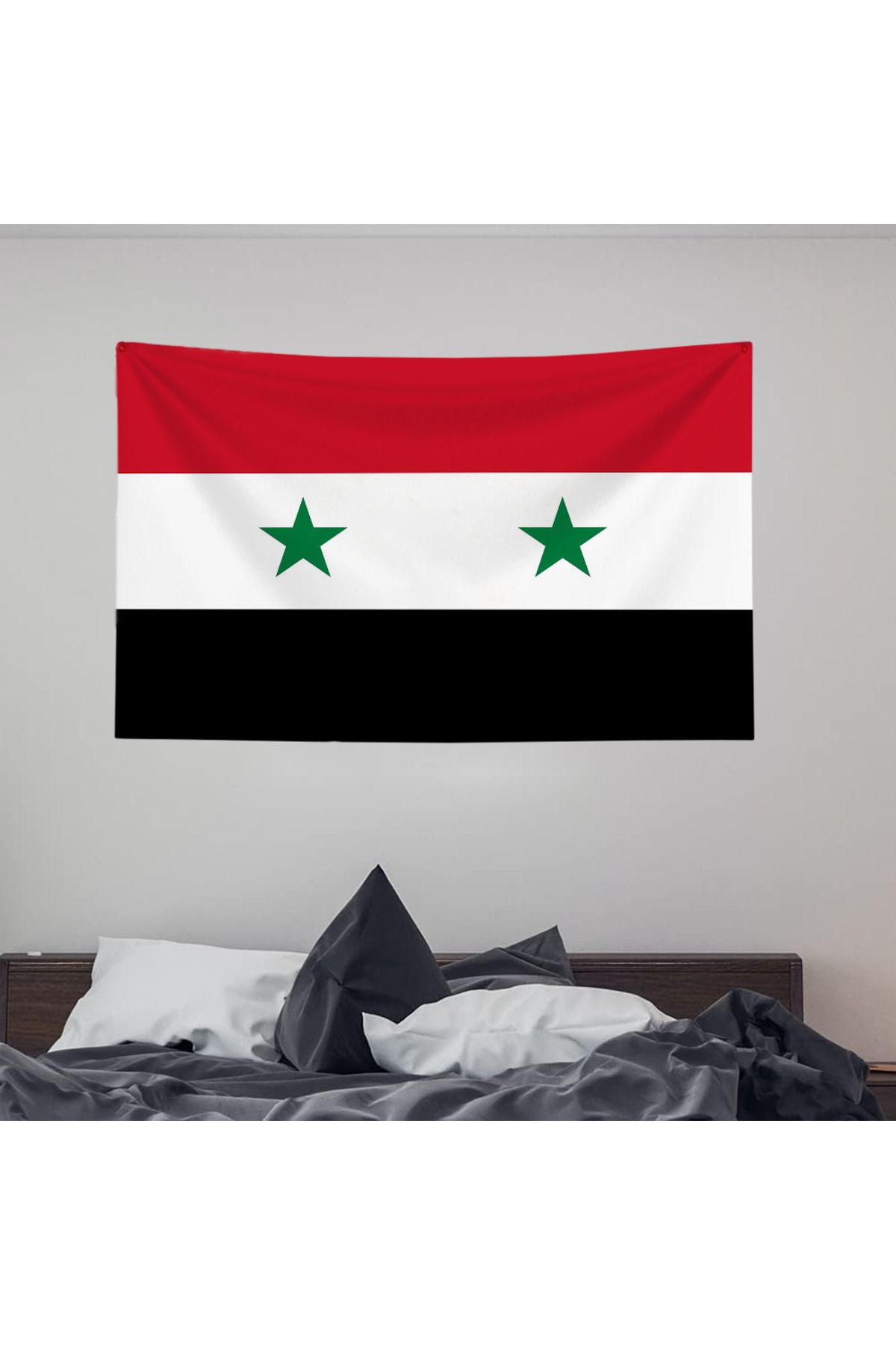 Choice-علم سوريا 90*150 سم علم الجمهورية العربية السورية ذو الثلاث نجوم معلق ديكور منزلي... 4