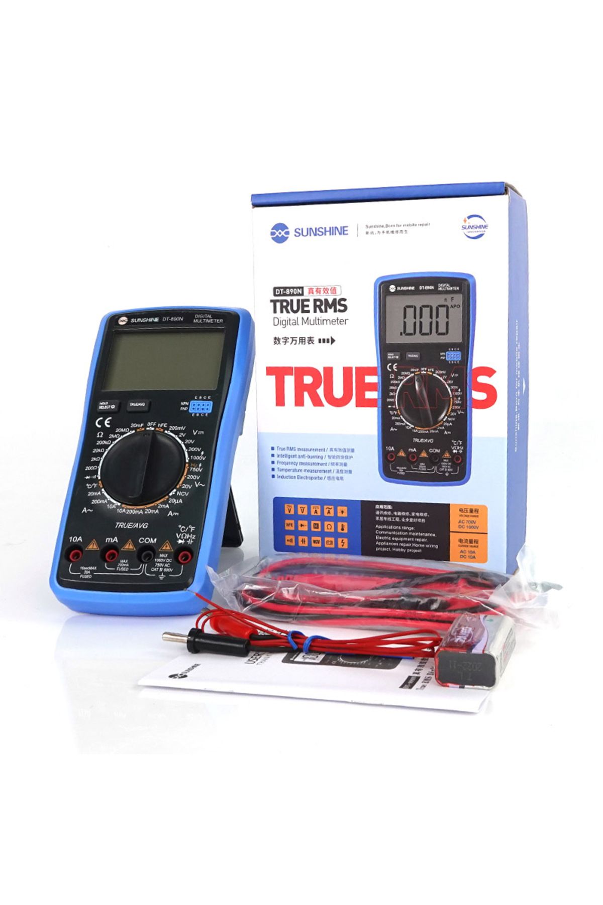 SUNSHINE-High Precision Digital Multimeter SUNSHINE DT-890N Intelligent Anti-burn  AC/DC Voltage Current R... 3