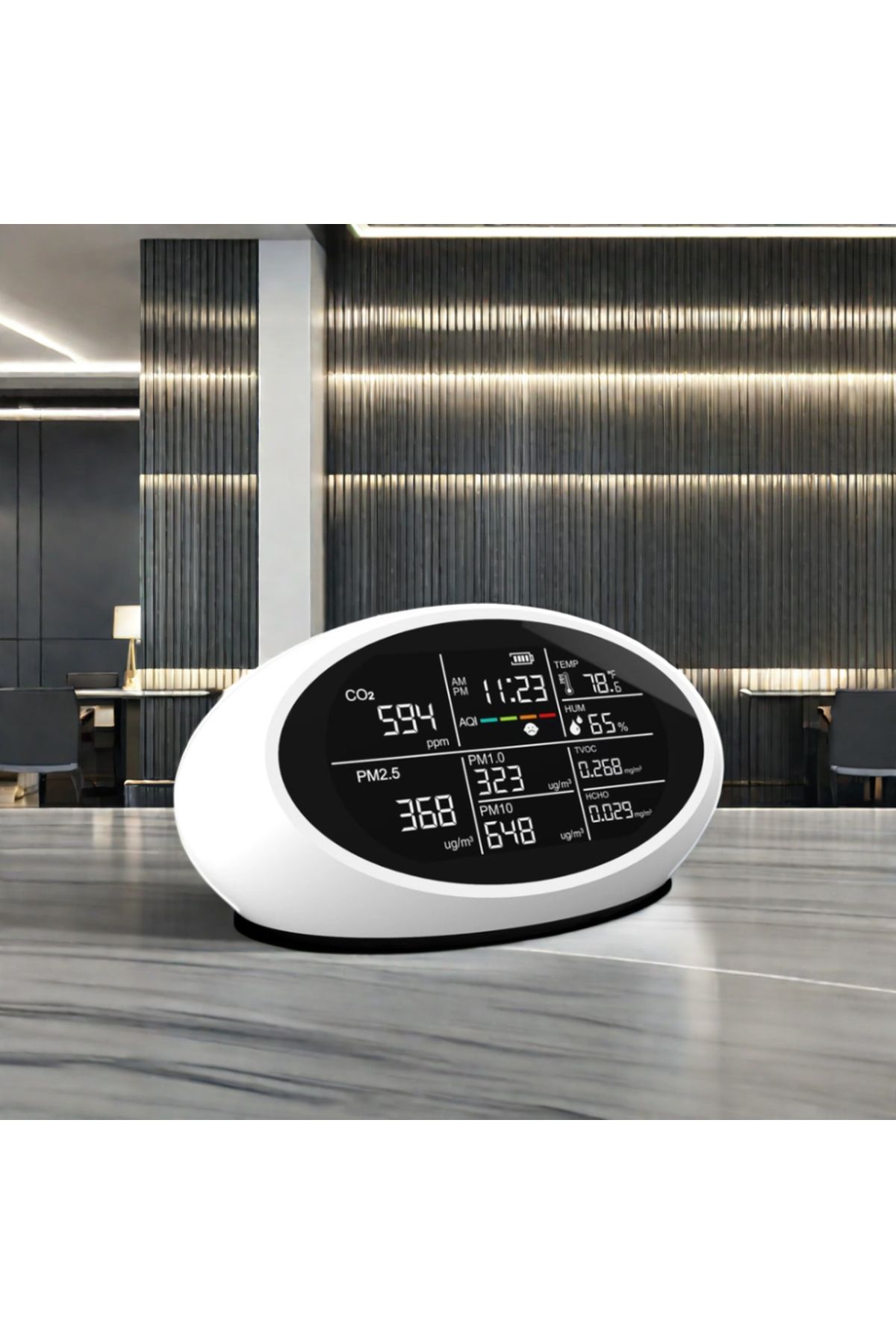 Choice-Dienmern DM605E Multi-functional Air Quality Monitor CO2/PM2.5/Temperature/Humidity Sensor Meter,... 2