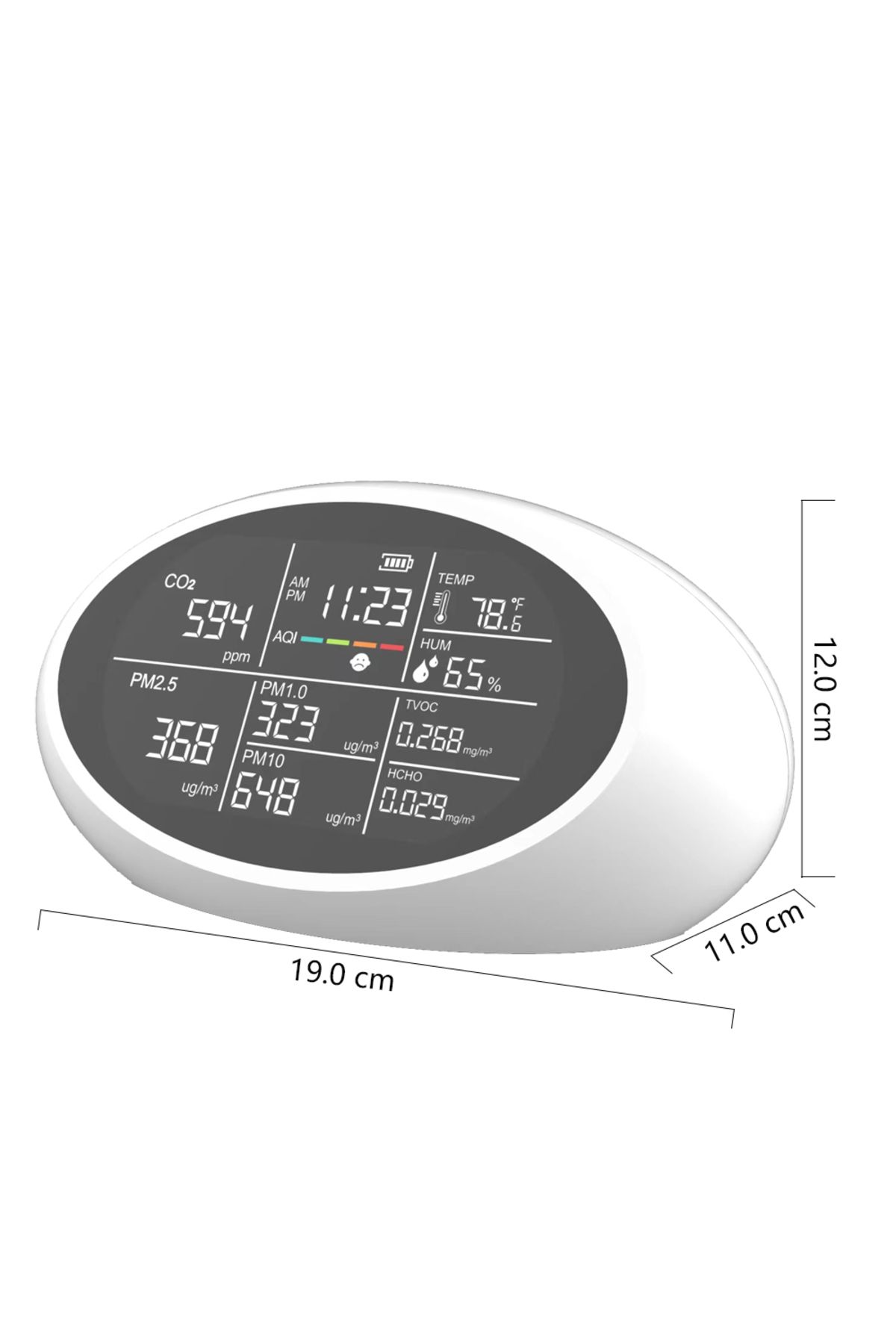 Choice-Dienmern DM605E Multi-functional Air Quality Monitor CO2/PM2.5/Temperature/Humidity Sensor Meter,... 6