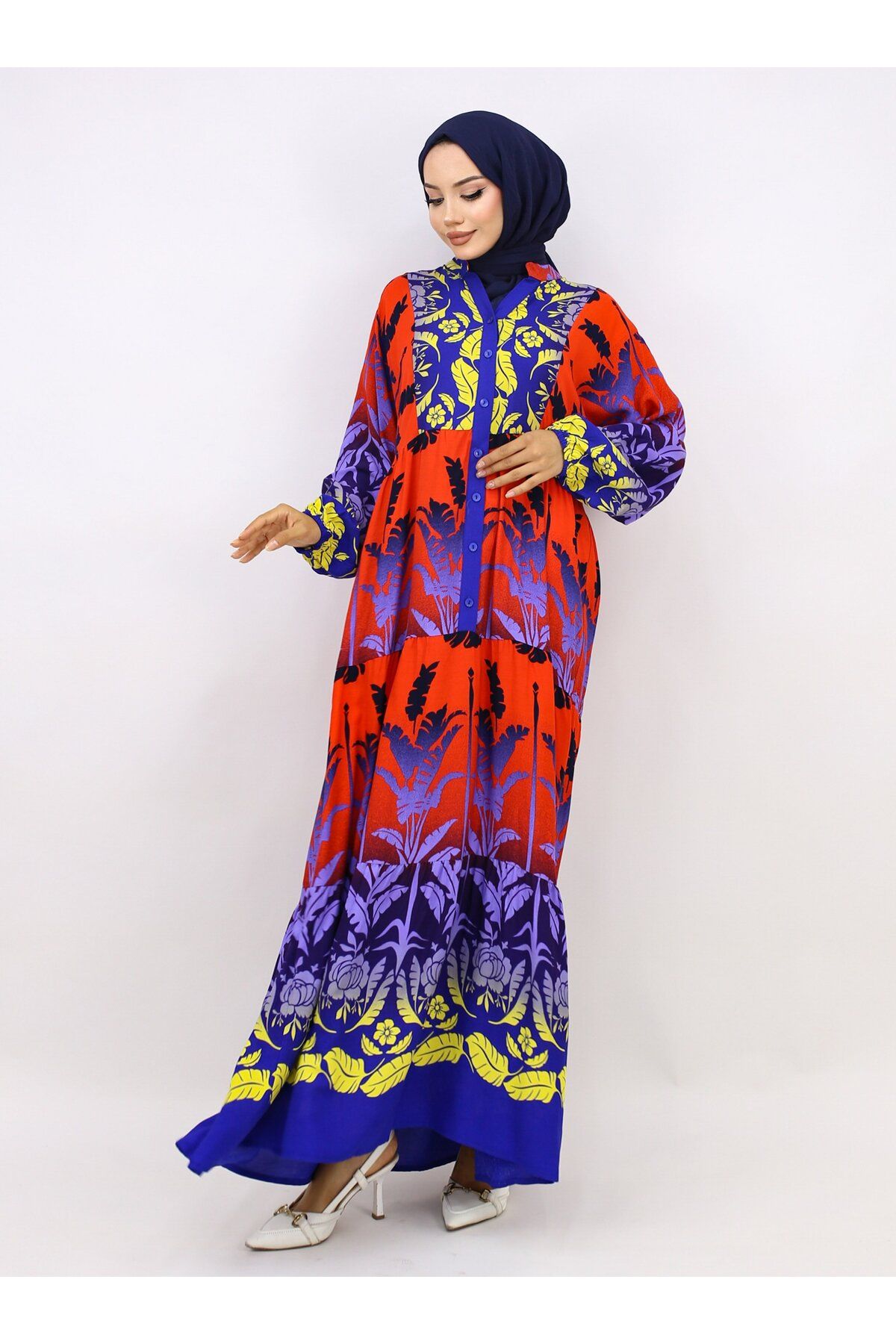 ZENANE-Zenane Red Hijab Dress 2