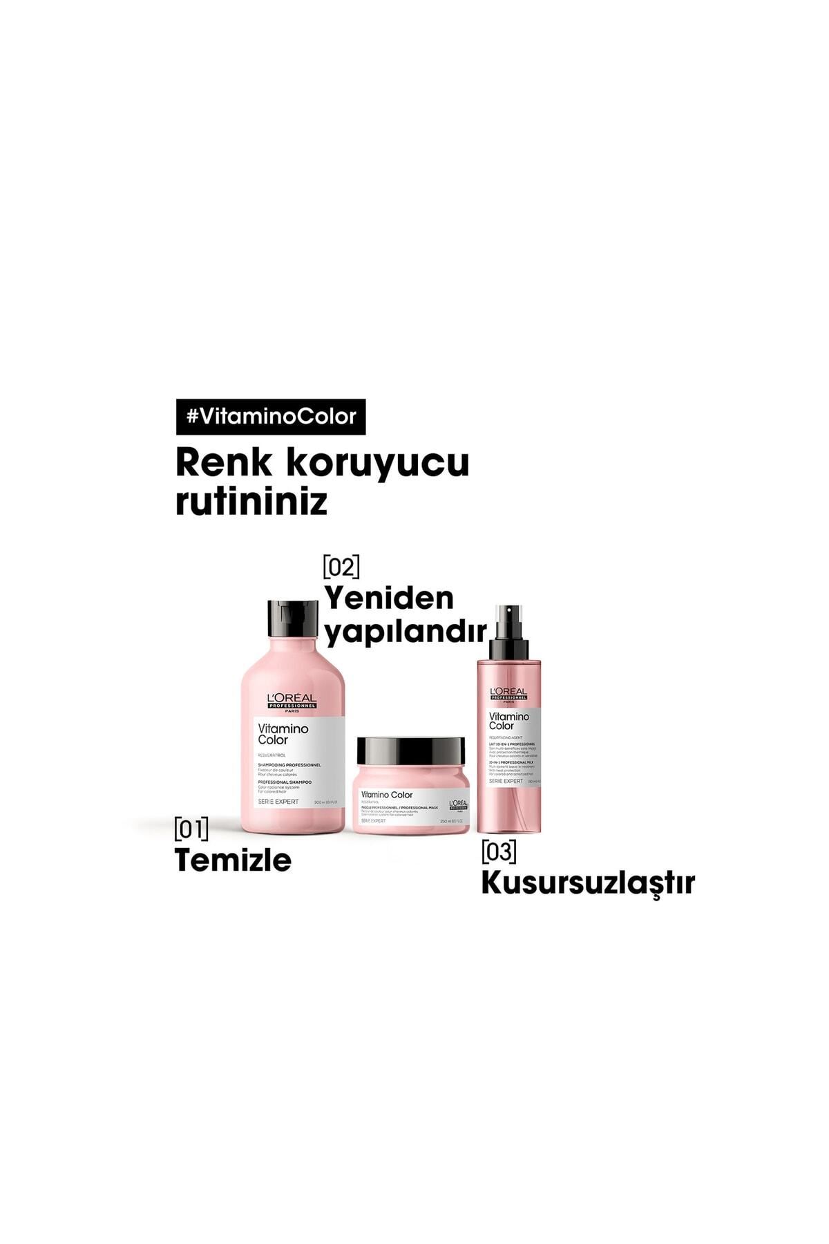 نرم کننده مو مردانه و زنانه رنگ ویتامینو متخصص سری برای همه سایه های ماسک 250 میل HAAFOREVA64 L'oreal Professionnel
