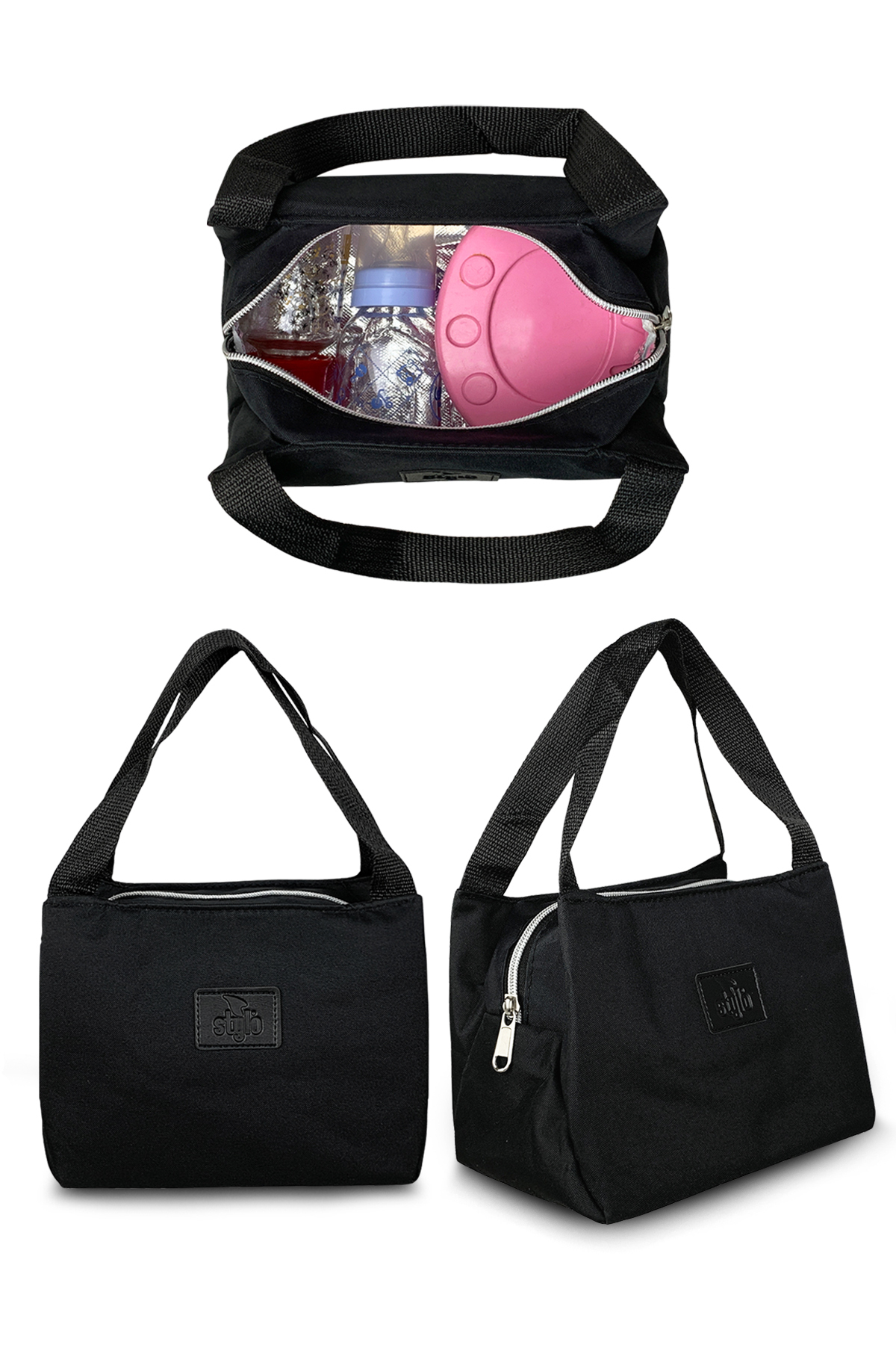 Stylo Star Anne Bebek Bakım Sırt Çantası Hediye Termos Çanta -siyah fotoğrafı 5 (önizleme)