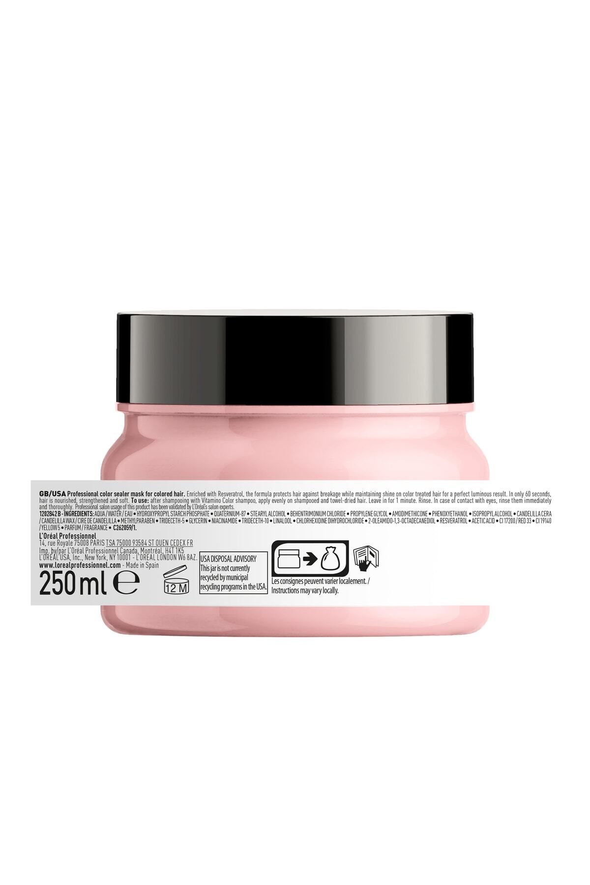 نرم کننده مو مردانه و زنانه رنگ ویتامینو متخصص سری برای همه سایه های ماسک 250 میل HAAFOREVA64 L'oreal Professionnel