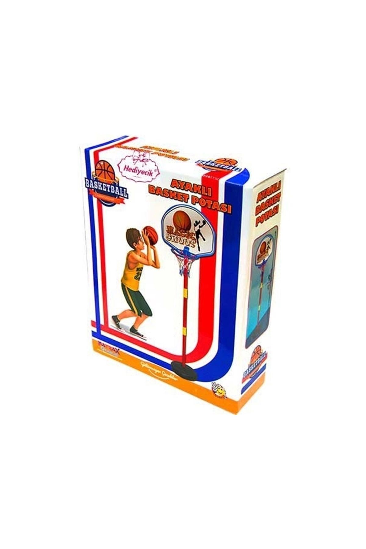 Matrax Oyuncak Büyük Boy Ayaklı Basketbol Pota Seti / 63-94-125 Cm Ayarlanabilir. Çocuk Pota Top Hediye