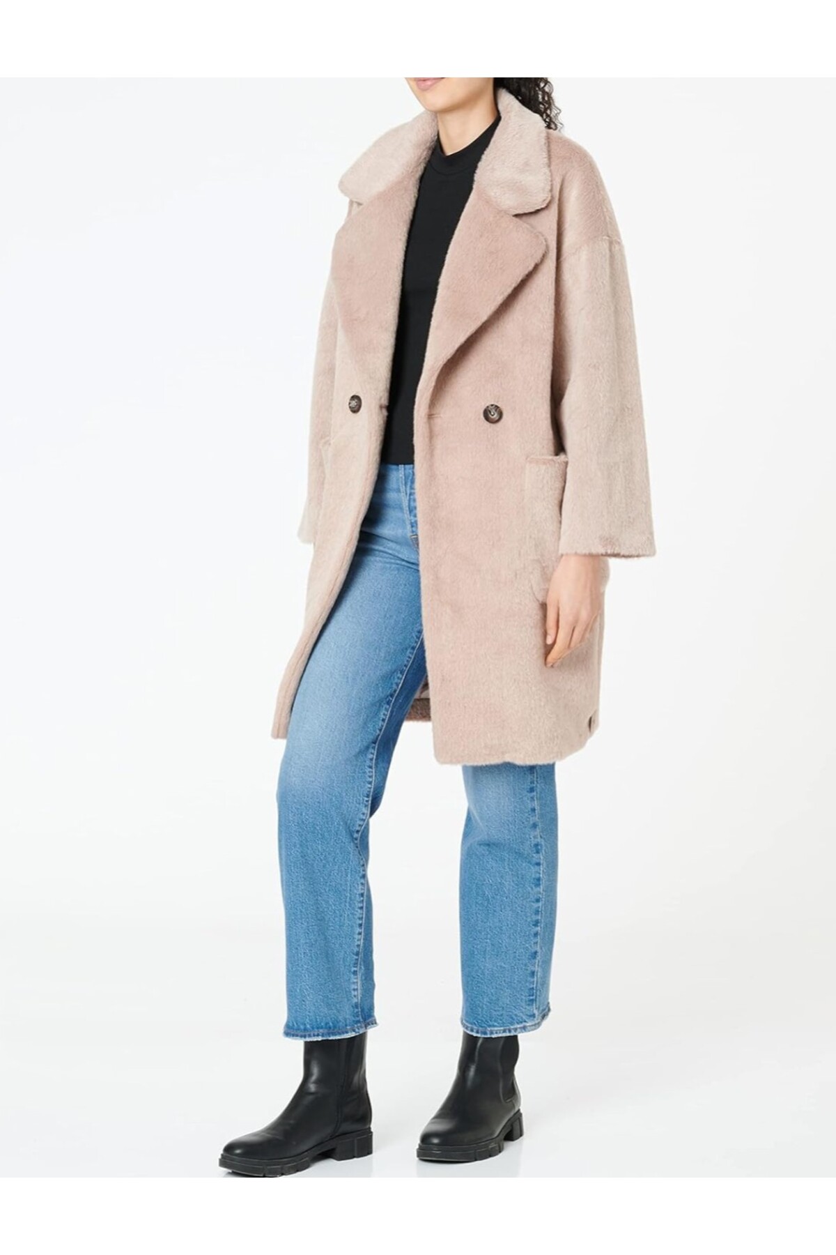 ARDSU  Kışlık Suni Kürk Şık Kürk Kışlık Palto - Görsel 2