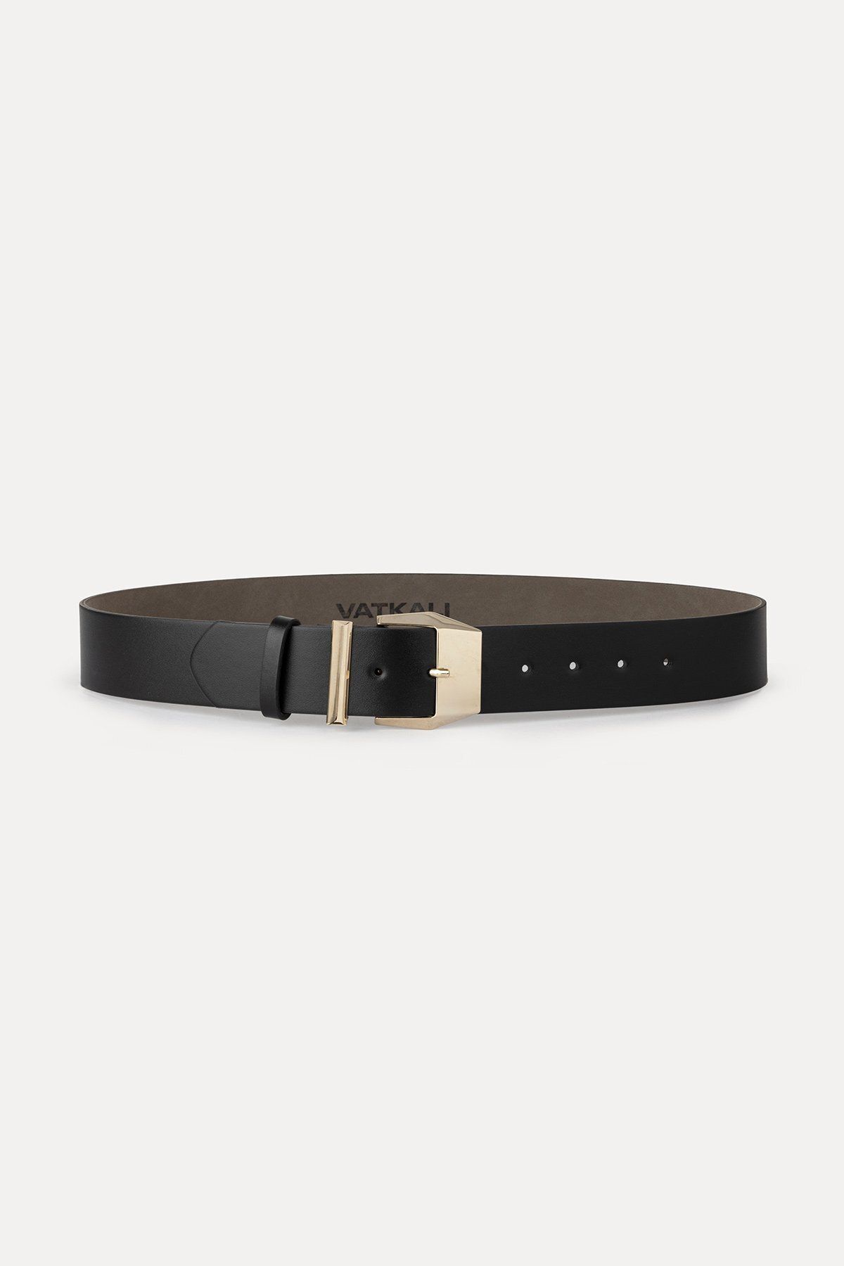 VATKALI-Leather Belt with Gold Buckle 1