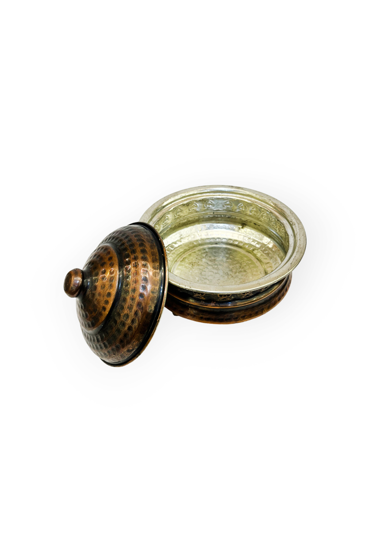 EFEMİR-Oxidized Copper Mardin Sugar Bowl No: 3 4