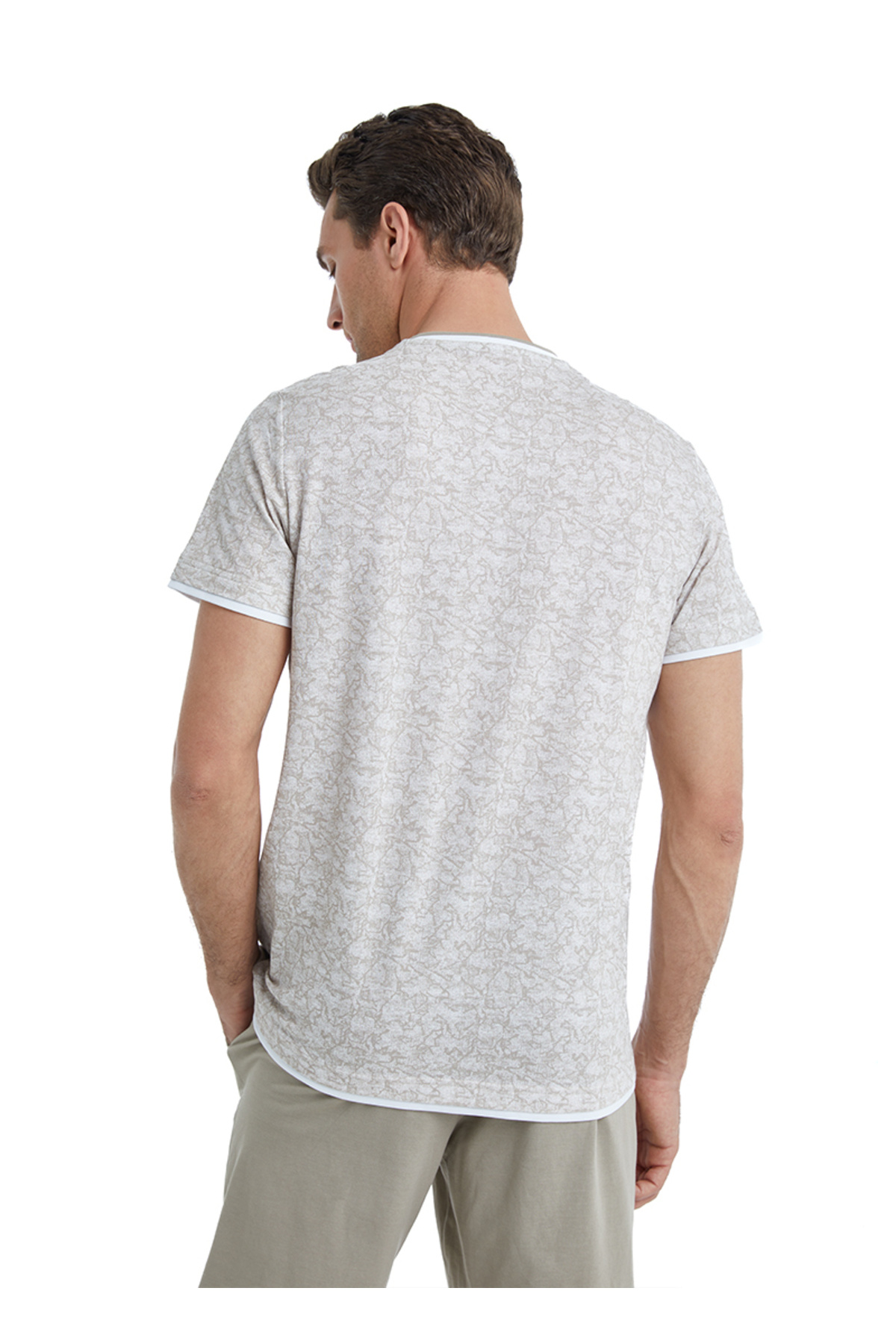 Blackspade-100% ΒΑΜΒΑΚΙ V-NECK ΚΟΝΤΟΜΑΝΙΚΙ ΣΟΡΤΣ ΑΝΔΡΙΚΟ ΣΕΤ ΠΙΤΖΑΜΑ 3
