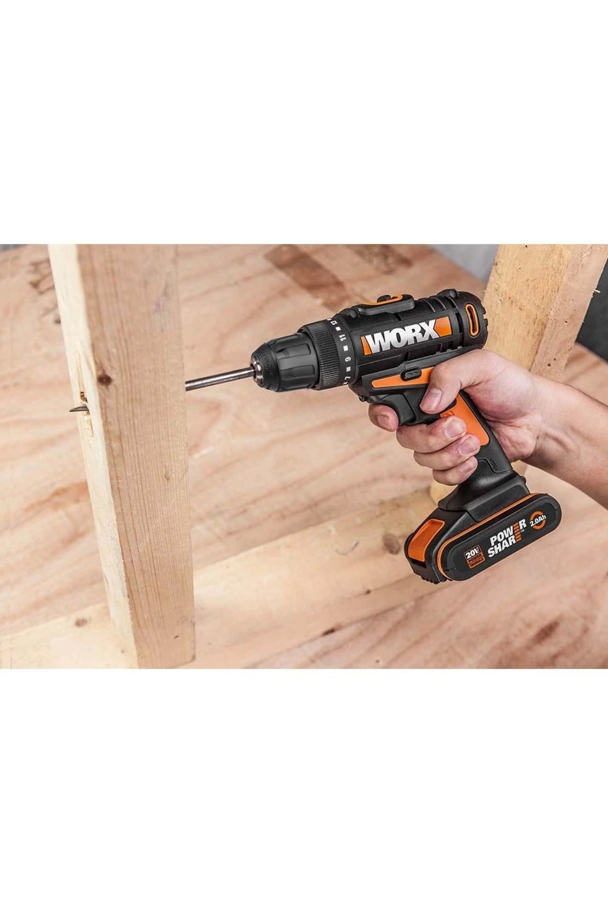 Wx100 20volt/2.0ah. Li-ion Tek Akülü Profesyonel Şarjlı Matkap - 5