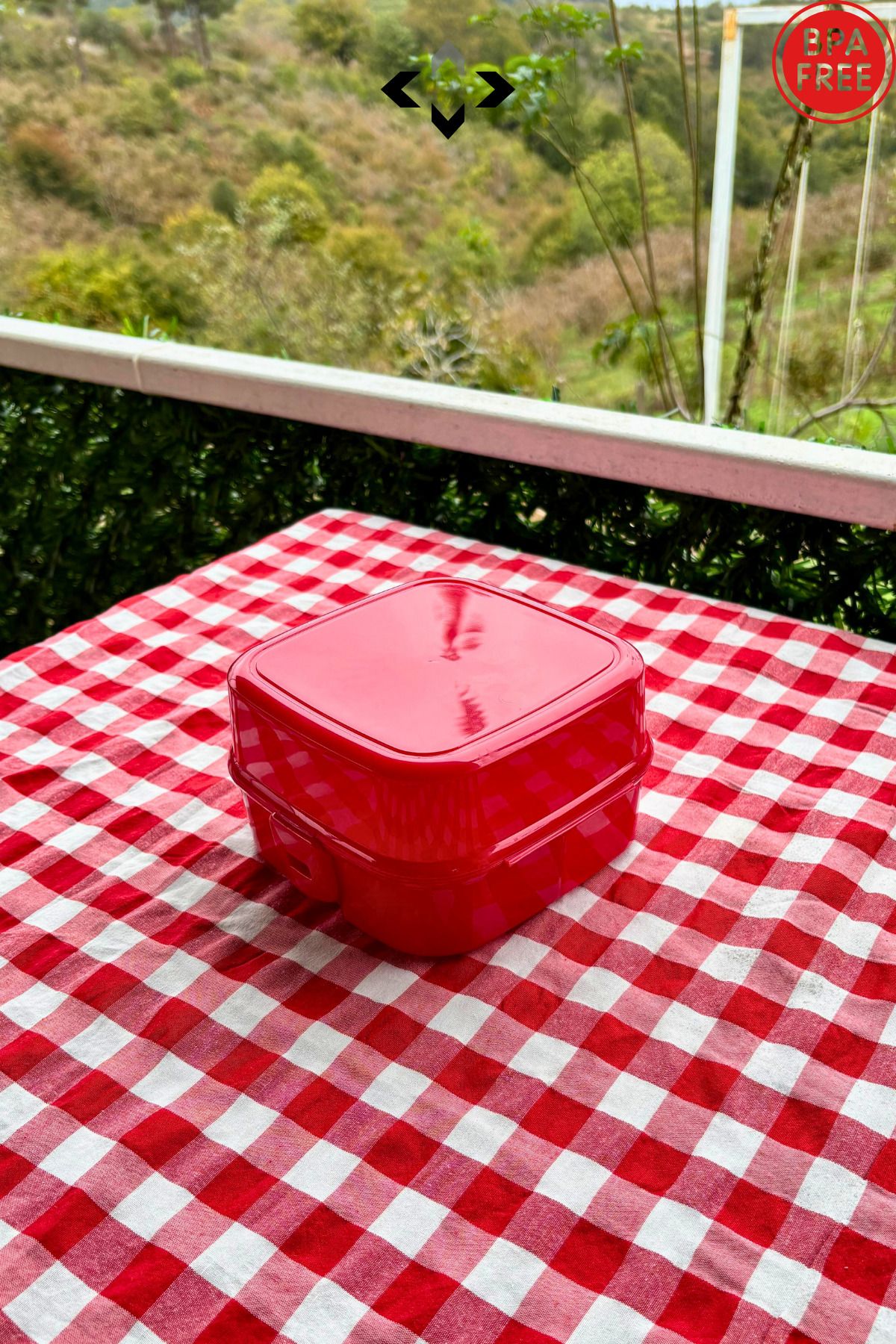 LİGROUND-Red Double Lunch Set - School Storage Container and Water Bottle Children's Lunch Box 5