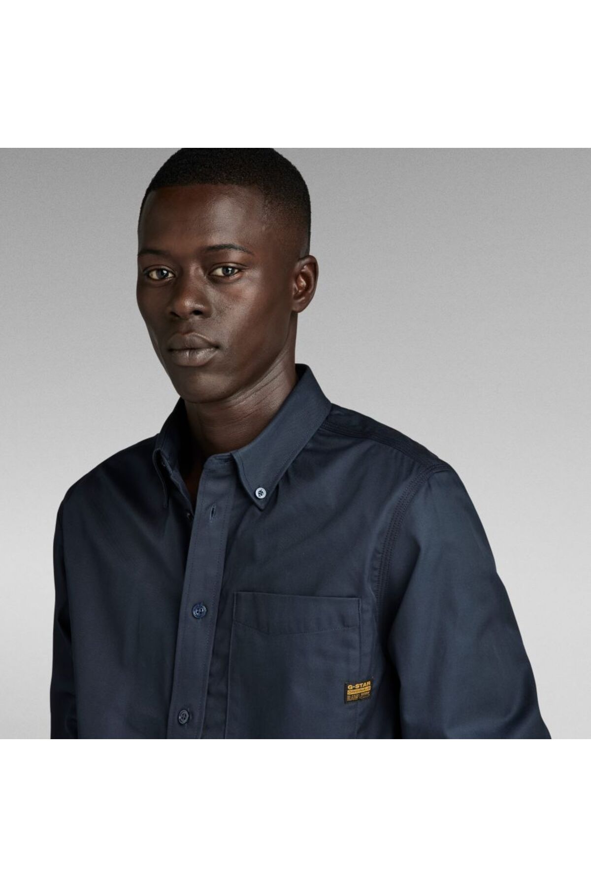 پیراهن / بلوز دکمه دار آبی مردانه G STAR RAW اورجینال G-STAR RAW
