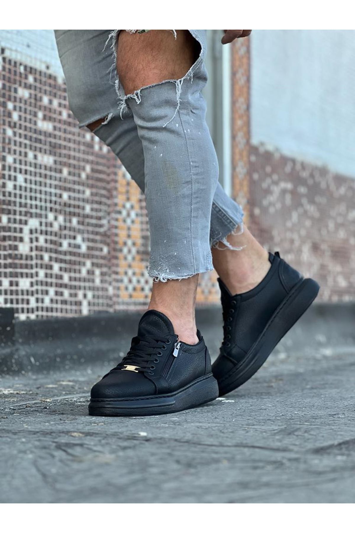 YONCA MODA-Lisinya947 Cz504 Charcoal Men's Casual Shoes - 370968 -1453 3