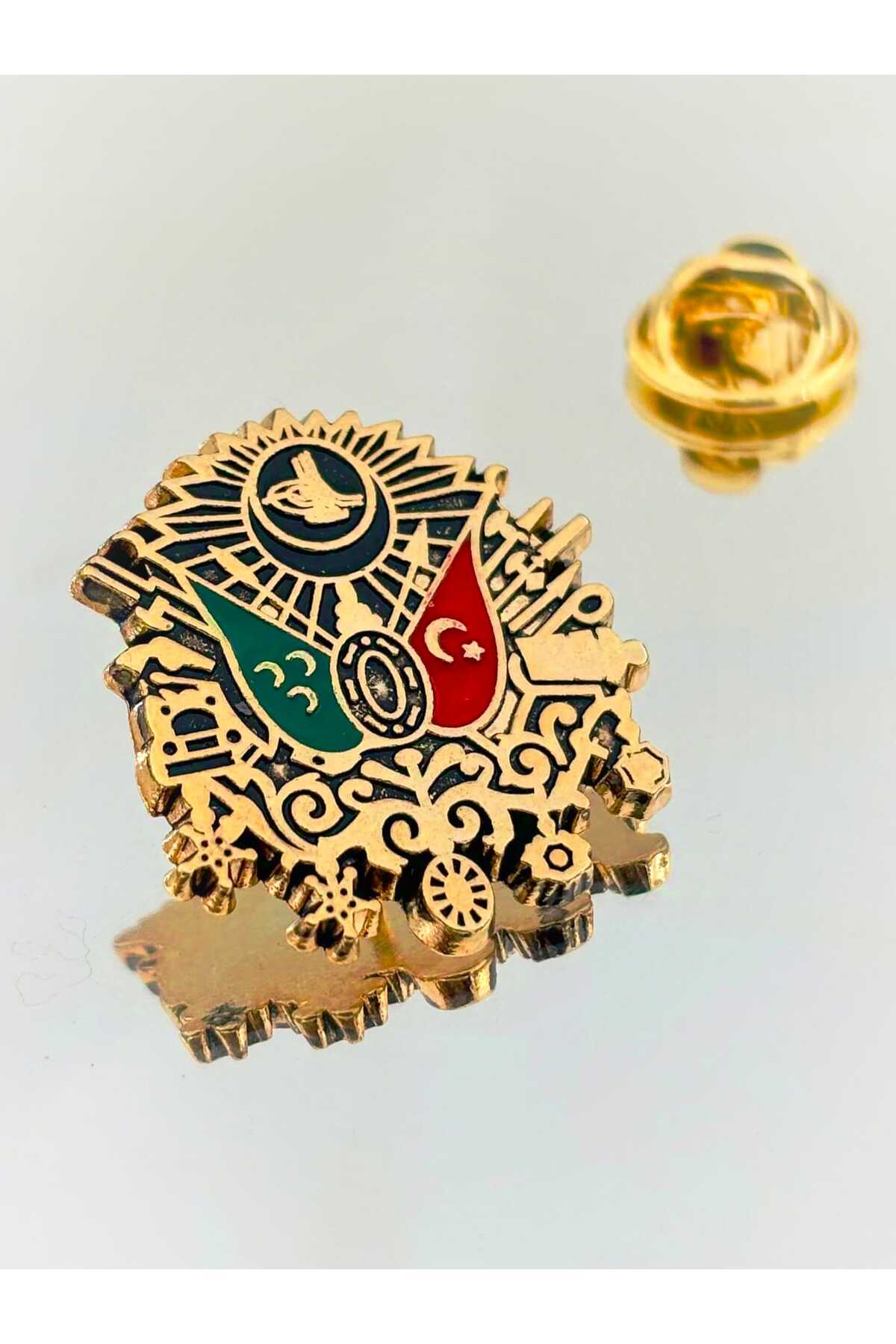 Ottoman Tughra Gold Plated Lapel Badge