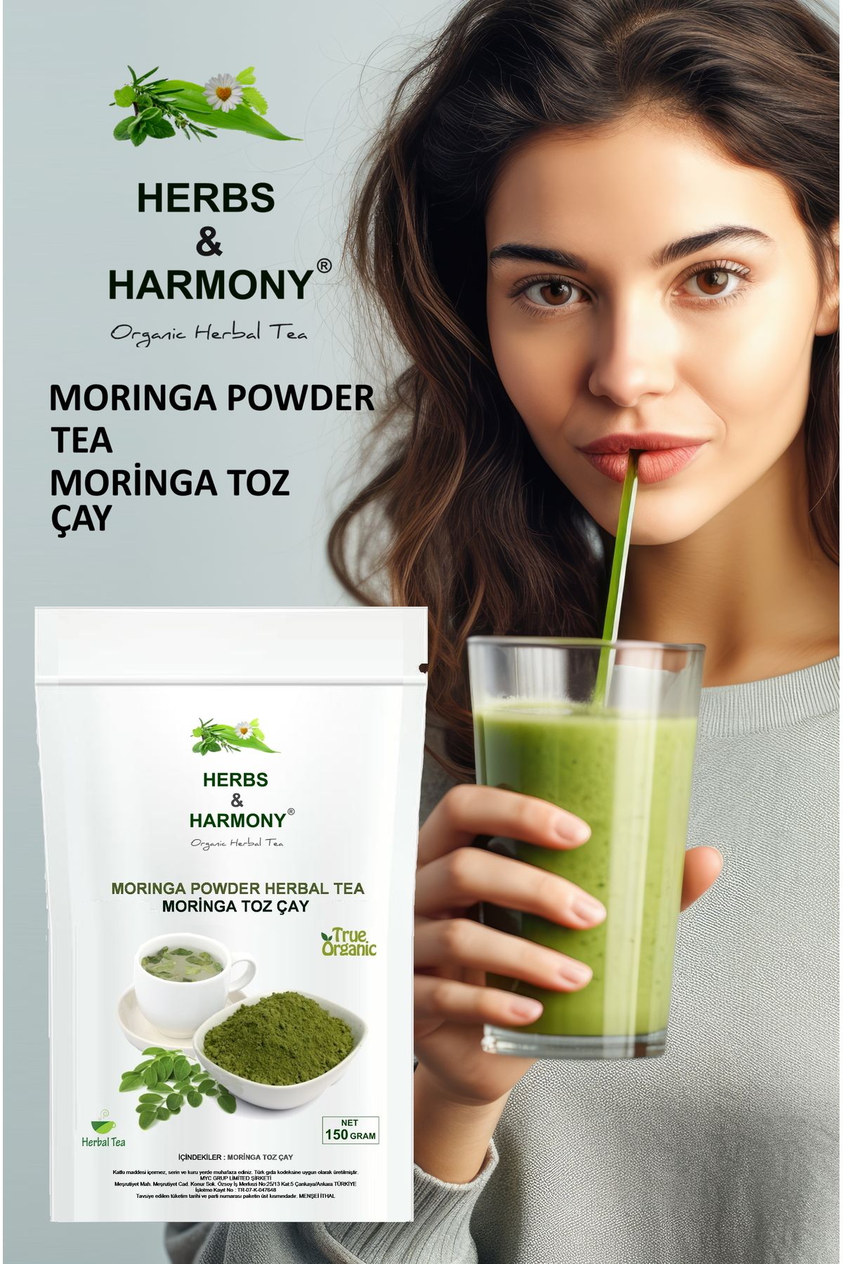 Herbs & Harmony-150 Grams Moringa Powder - Herbal Tea Powder Tea 6