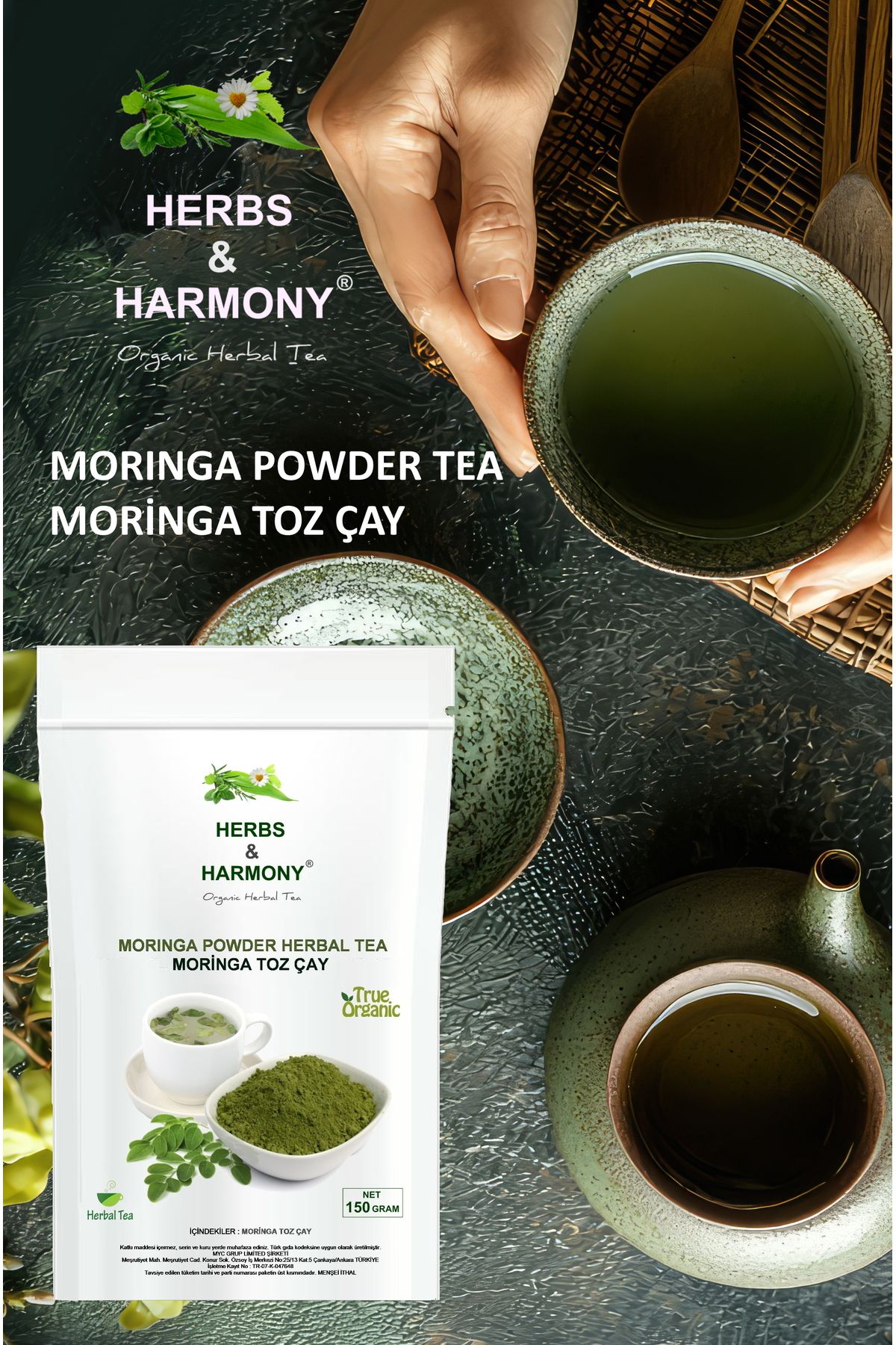 Herbs & Harmony-150 Grams Moringa Powder - Herbal Tea Powder Tea 5