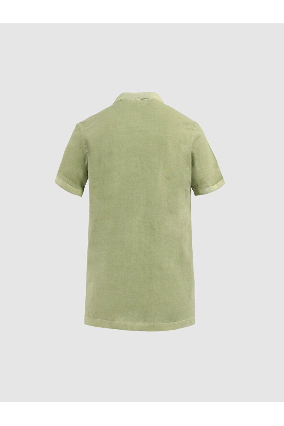 Ltb-Green Polo Collar Pale Effect T-Shirt 2