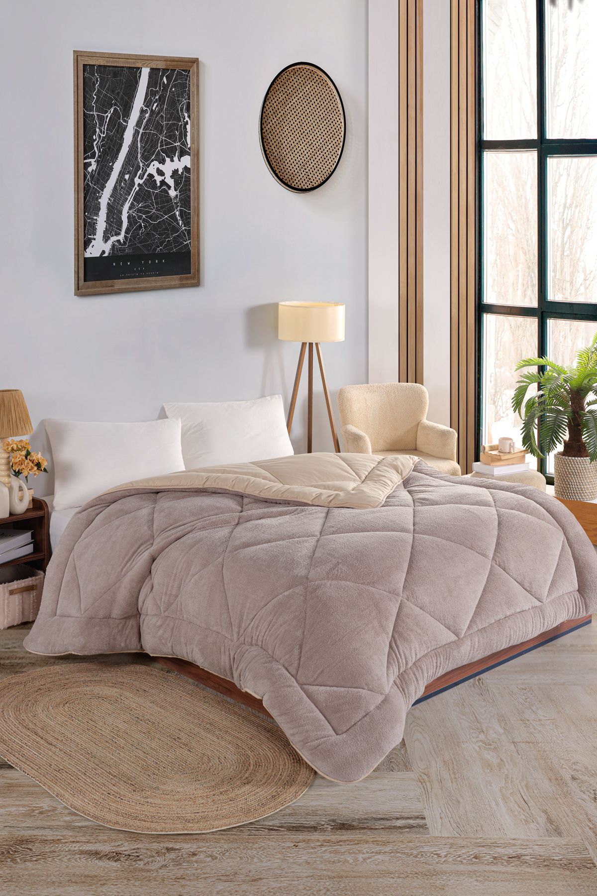 TİNİMİNİ HOME-Double Welsoft 100% Cotton Silicone Quilt | Double Sided | 63 Wire Woven Fabric 2