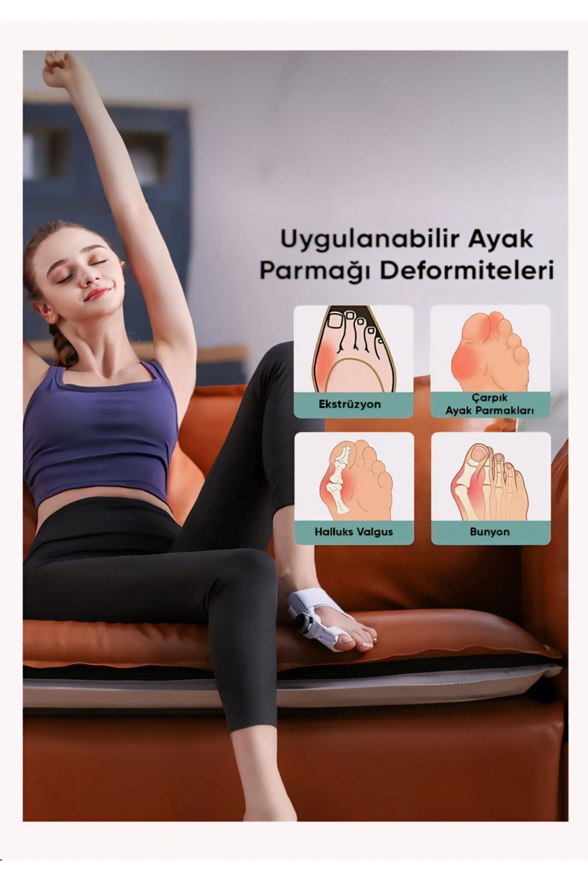 AboutThePerfect Ayak başparmak düzeltici aparat, gece ateli, kemik eğriliği ve hallux valgus desteği