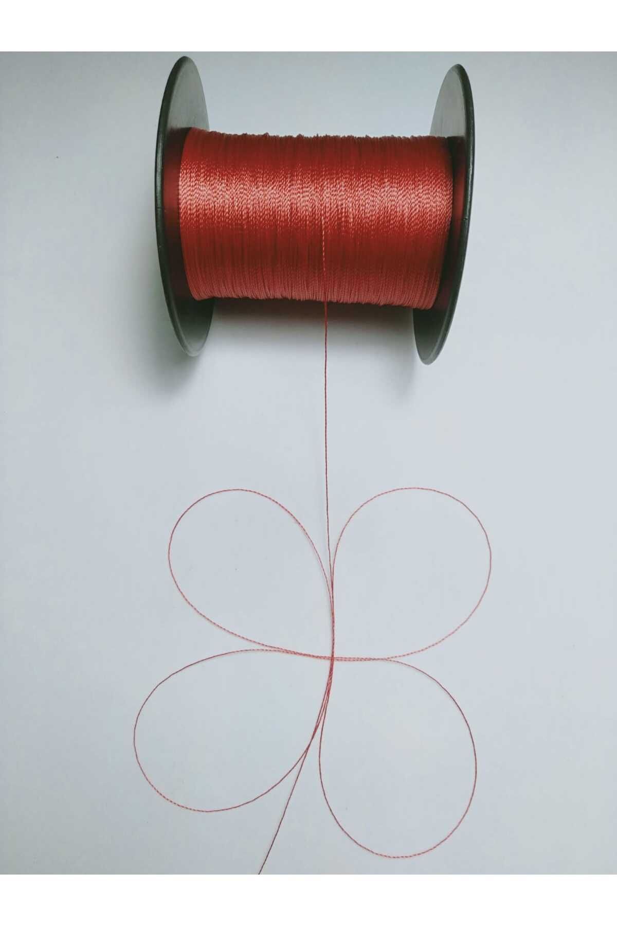 Eskişehir hobi sanat-0.2 mm 100 Meters Rosary String Rose Red Color (Thinest Rosary String) 6