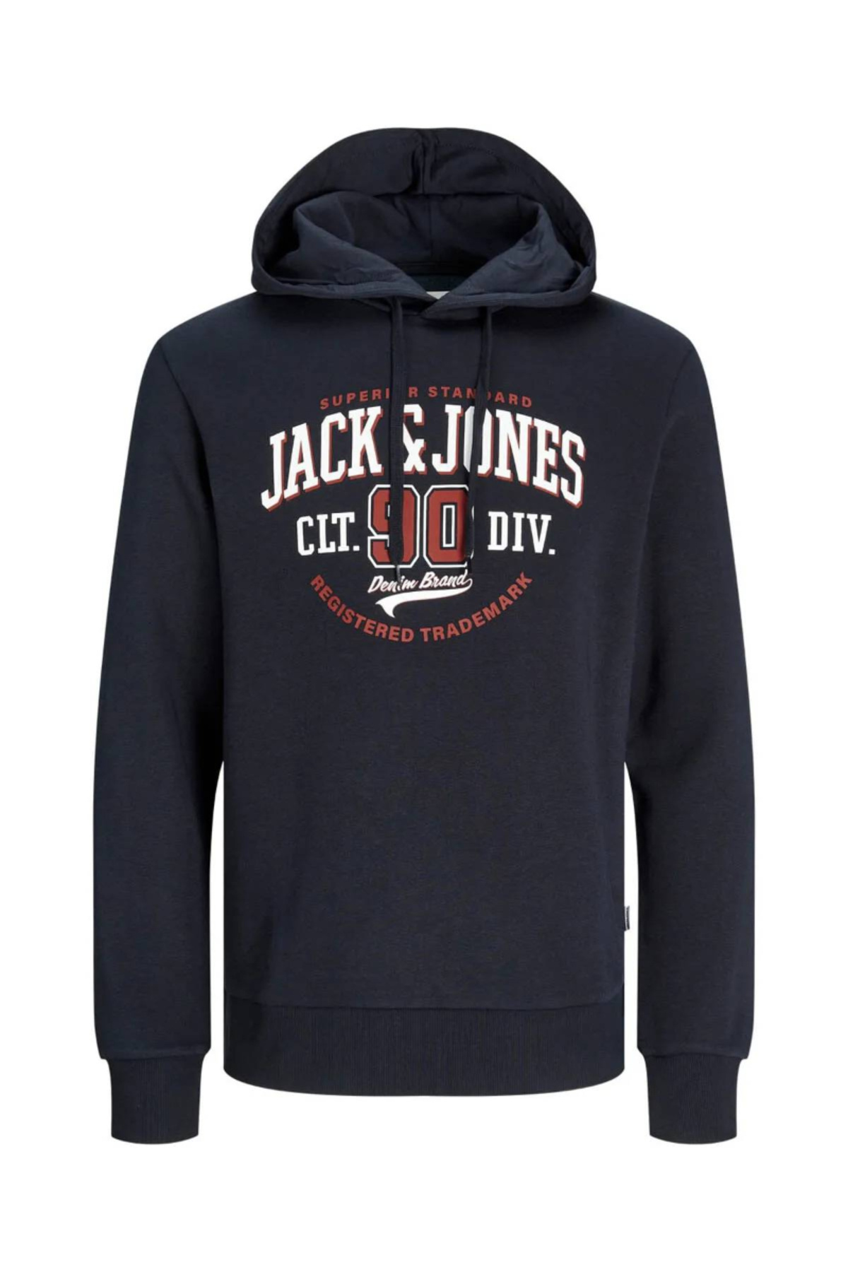 جک اند جونز سویشرت مردانه آبی تیره 12255617 Jjelogo Sweat Hood 2 Col 24/25 Noos
