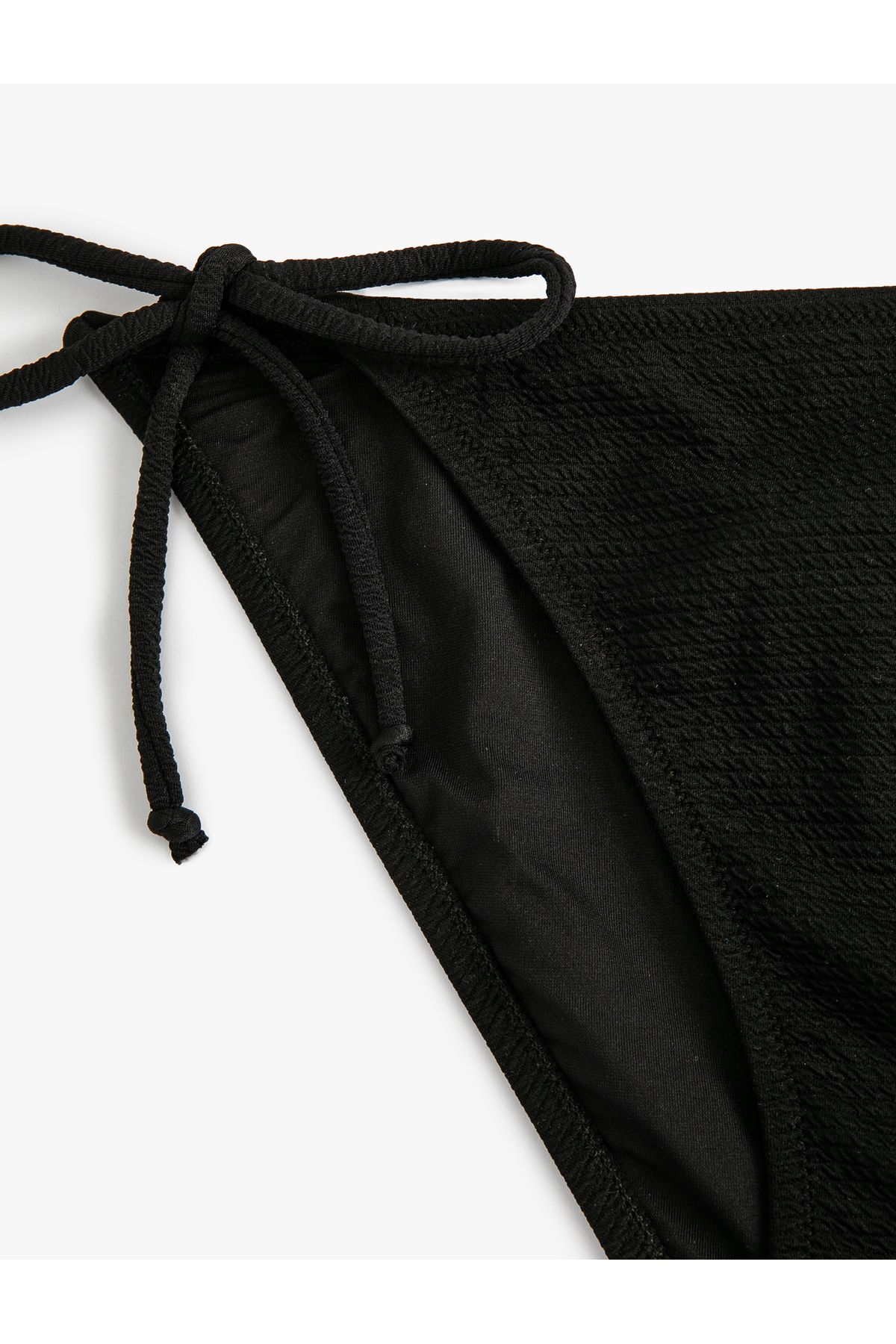 Koton-Textured String Bikini Bottom - Side Tied, Regular Waist 3