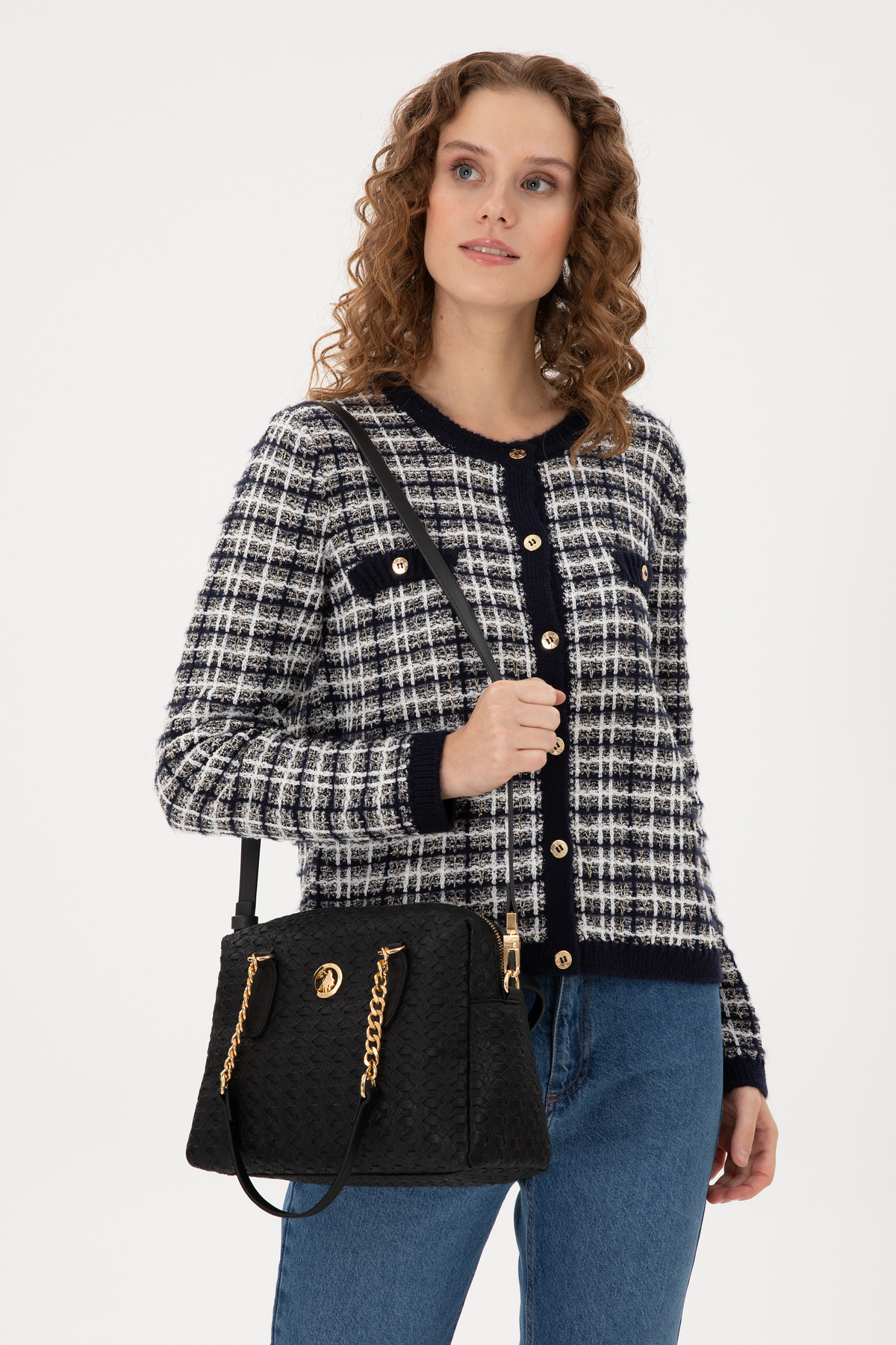 کیف دستی مشکی زنانه یو اس پولو کد :(50303430-VR046) U.S. Polo Assn.