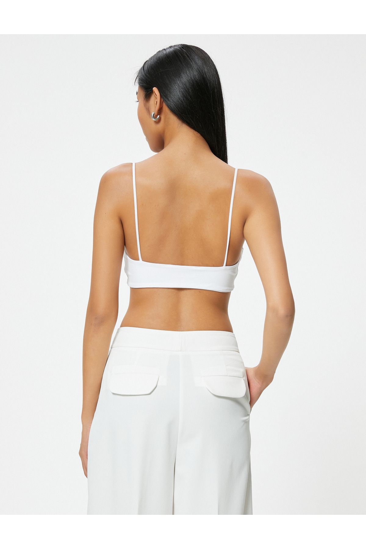 Koton-Slim Fit Crop Athlete - Model de bază cu bretele subțiri 4