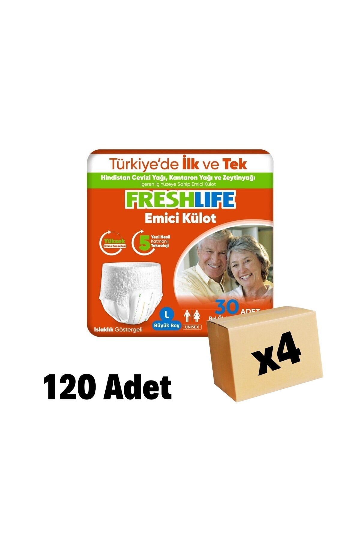 Freshlife Large Emici Külot 120 Adet (30*4)