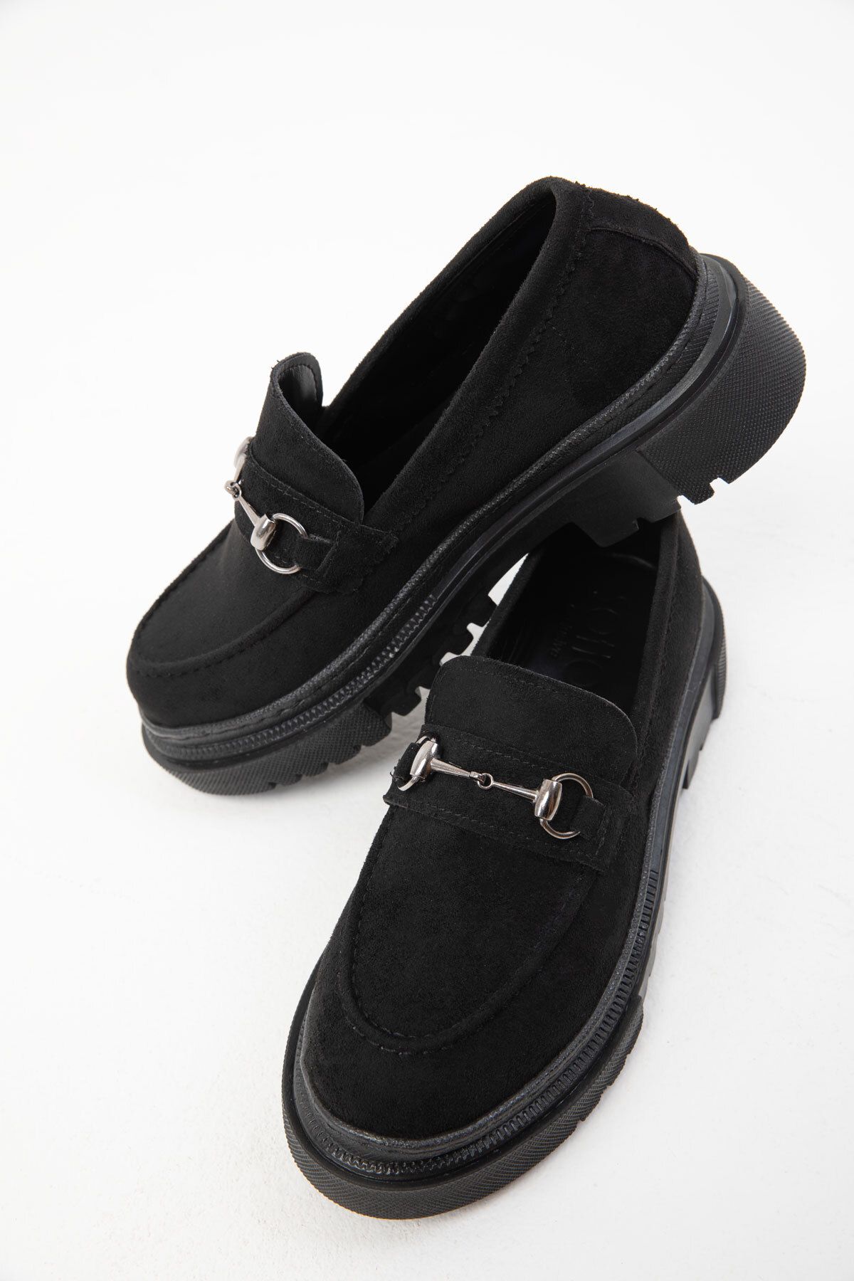 SOHO Czarne Zamszowe Buty Damskie Typu Loafers Kobieta - 40