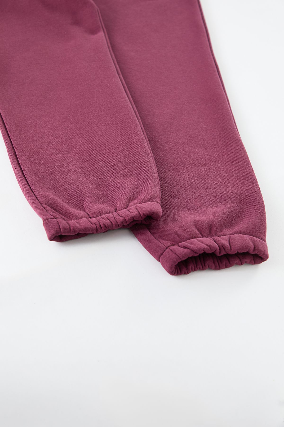 Edit by Trendyol-Burgundy-Grey Melange Pachet de 2 pantaloni de trening pentru bărbați, cu croială obișnuită/normal, cu fleece groase TEDAW25EA00021 5