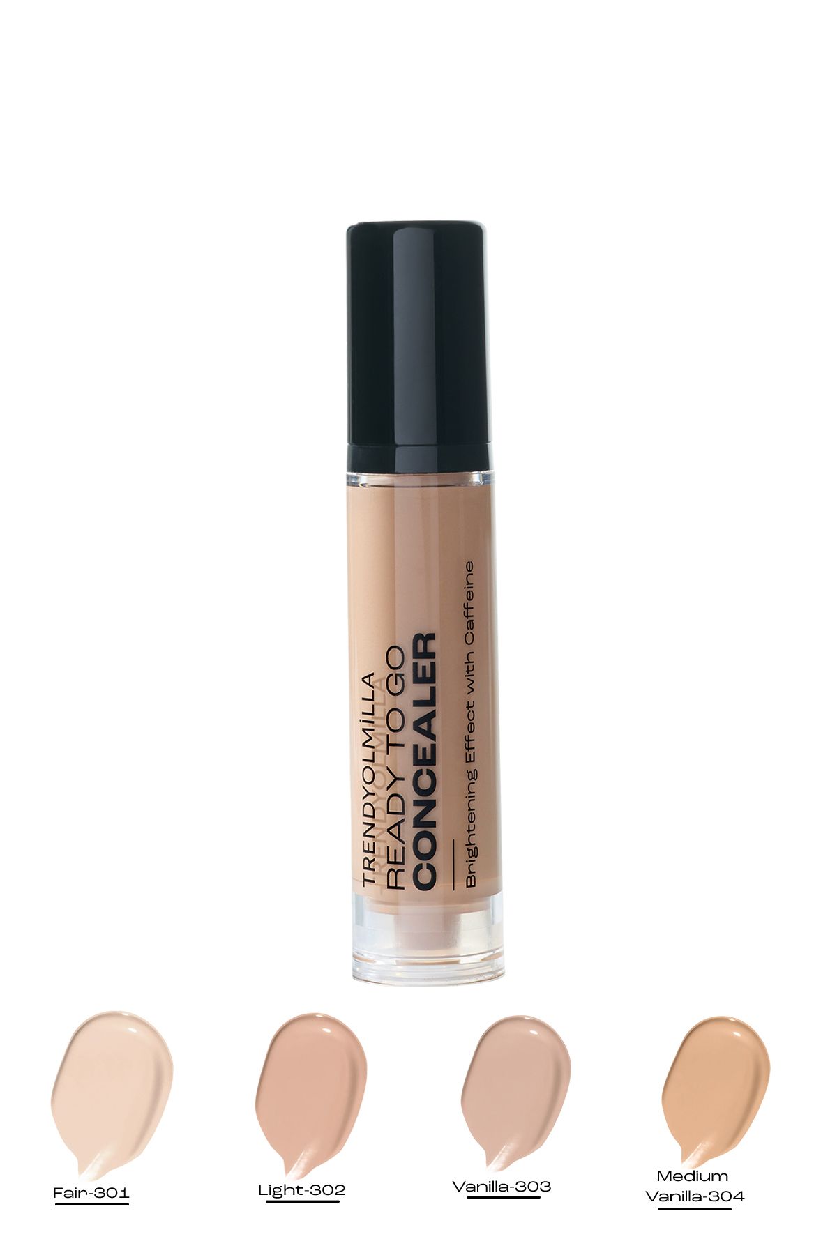 Trendyolmilla Beauty-Glänzende und feuchte mittelgroße Vanille mit Koffein – Finisher-Concealer TKZAW25KT00001 5