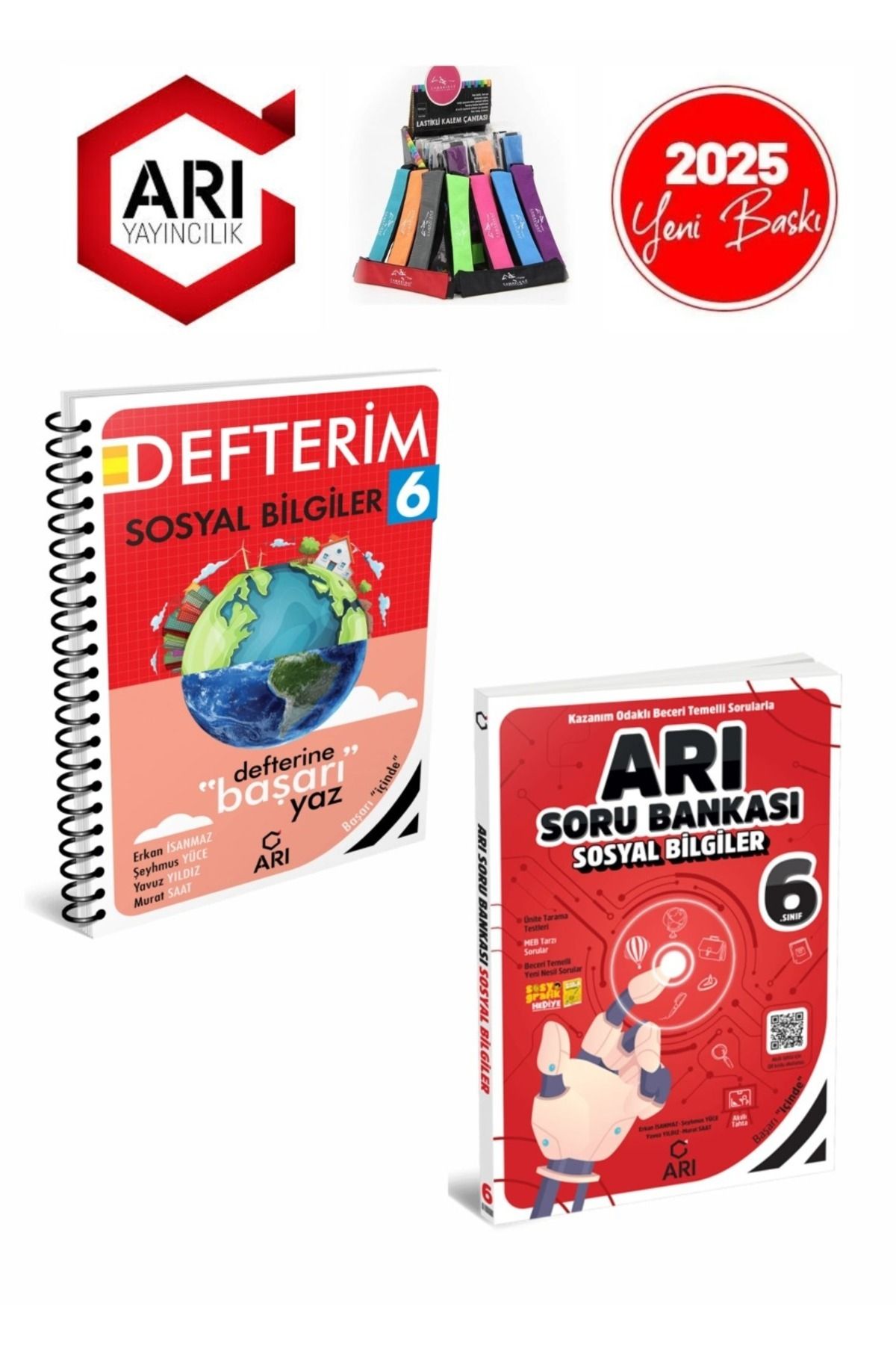 Arı Yayıncılık 2024-2025 Müfredat 6.Sınıf Sosyal Konu Anlatımlı Defter+Soru Bankası Seti(2Kitap)+Kalemlik