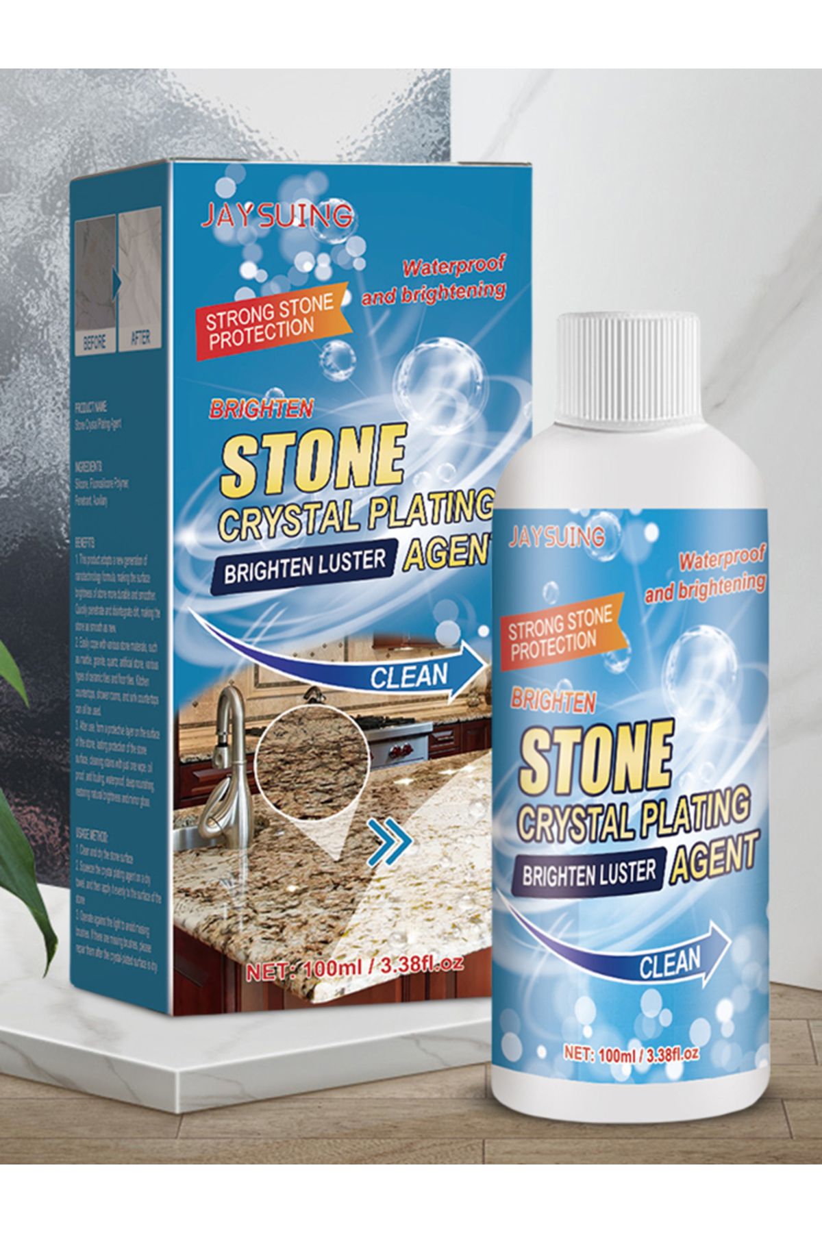 jaysuing-100ml Stone Crystal Plating Agent Stonework Polishing Coating Agent Marble Quartz Tile Anti-Corro... 8