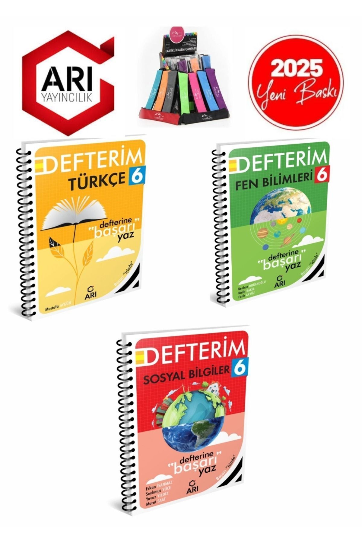 Arı Yayıncılık 2024-2025 6.Sınıf Türkçe-Fen- Sosyal BilgilerKonu Anlatımlı Defter Seti(3Kitap)+Kalemlik