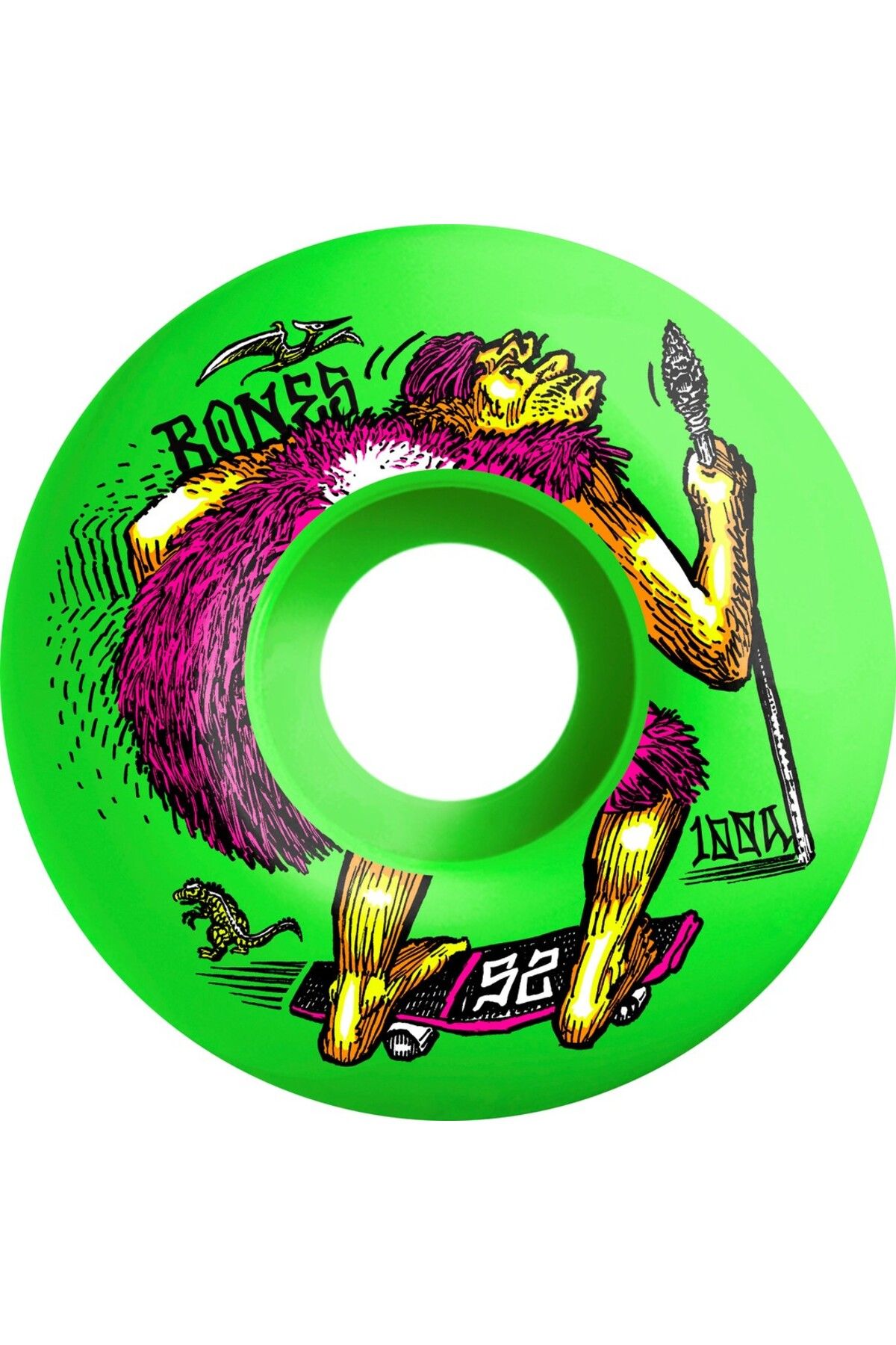 Bones 100s Og Neonderthal Green 52MM V4 100A Wheels