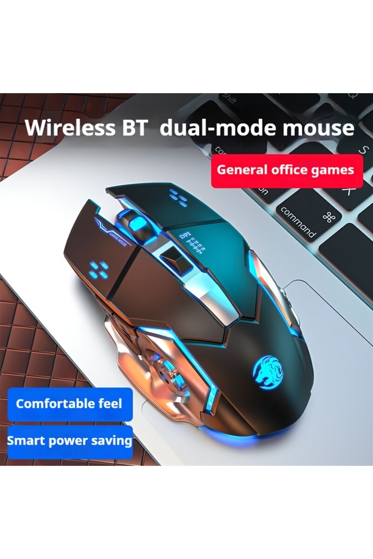 Choice-EWEADN Wireless Keyboard and Mouse Combo, LED Backlit Rechargeable USB Keyboards And Mouse Set, w... 5