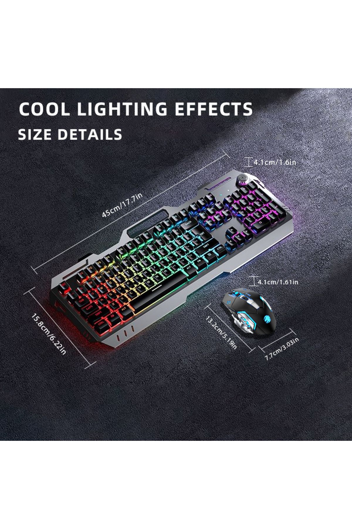 Choice-EWEADN Wireless Keyboard and Mouse Combo, LED Backlit Rechargeable USB Keyboards And Mouse Set, w... 6