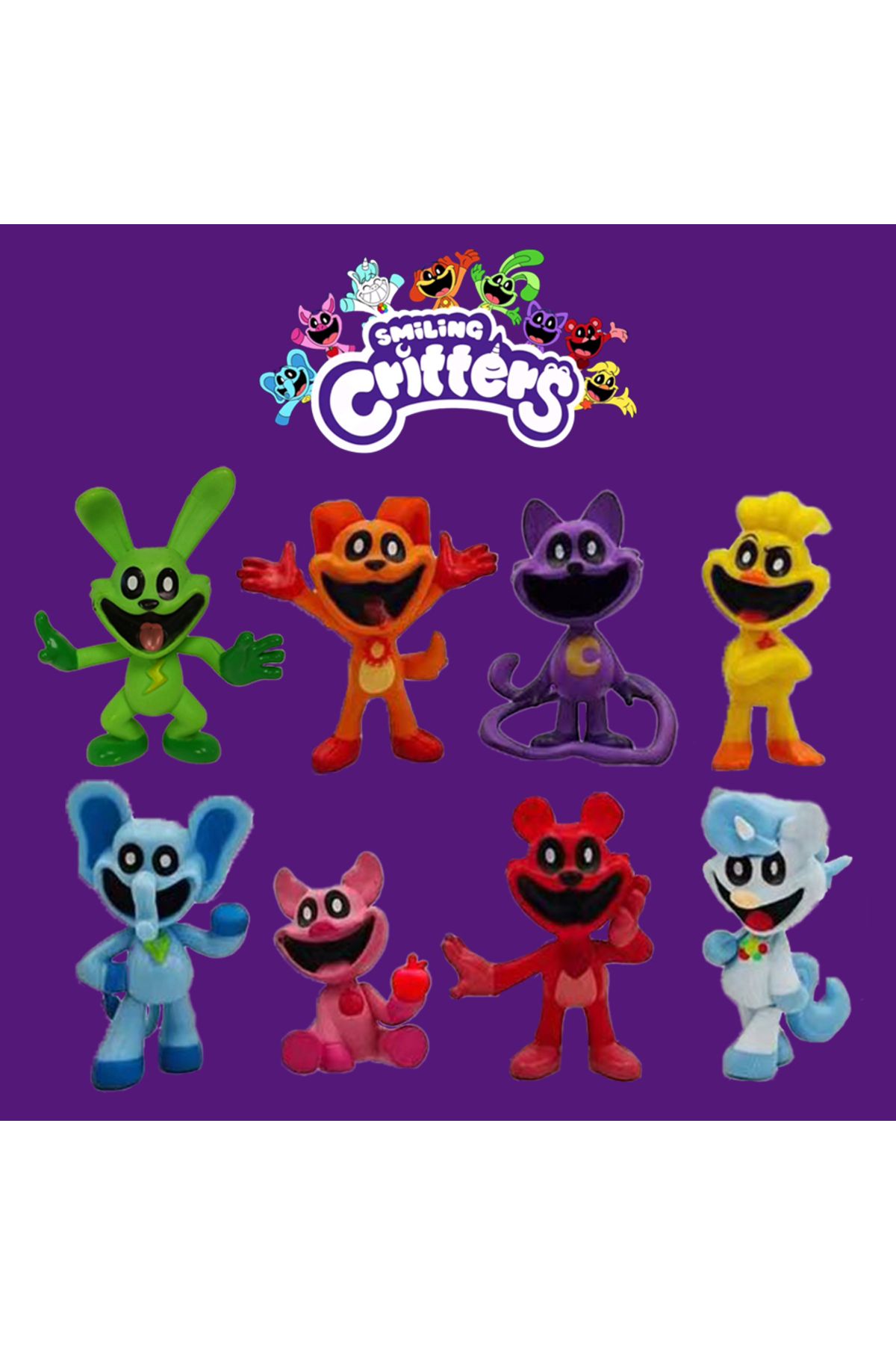 Choice-Anime 8PCS Smiling Critters Figure Smiling Critters Cat Nap Dog Day Catnap Dogday Figure Set Toys... 8