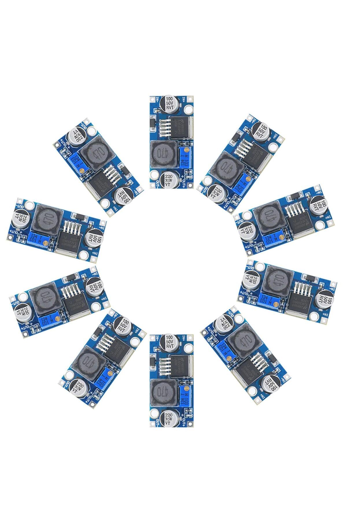 AOKIN-10pcs LM2596 LM2596S DC-DC Step Down Variable Volt Regulator Input 3.0-40V Output 1.5-35V Adjusta... 8
