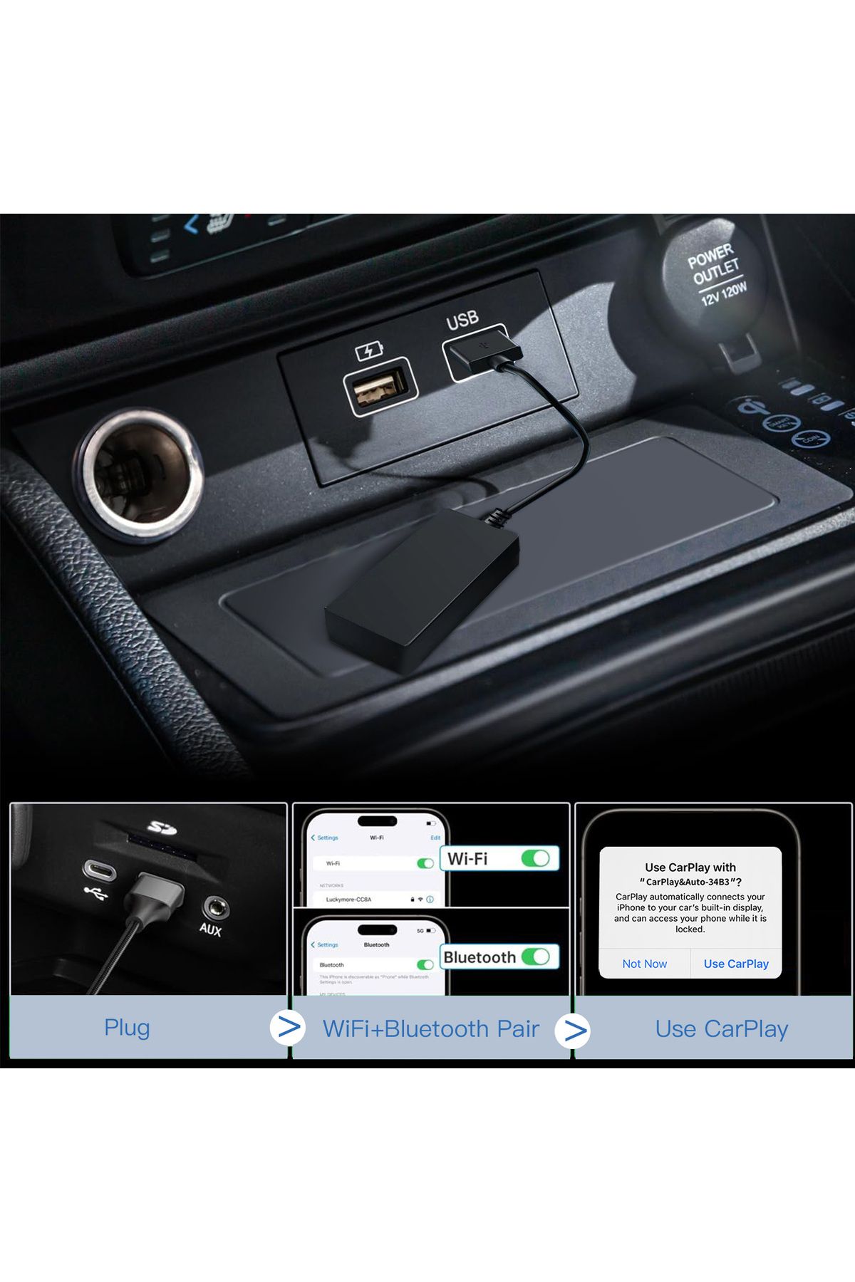 Choice-Plug and Play Carbitlink Smartlink  Phonelink Adapter to  Wireless CarPlay Android AUTO dongle Bo... 4