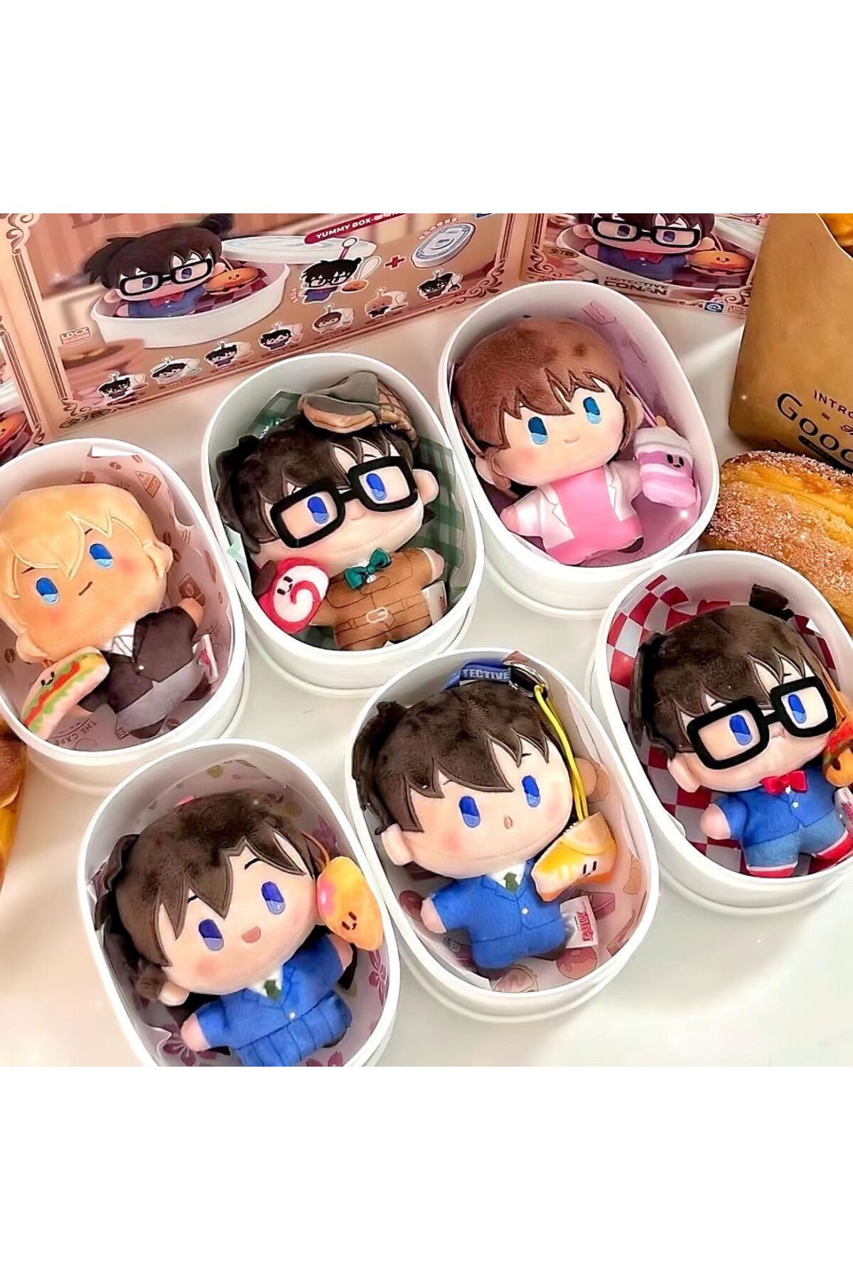 Choice-Original Detective Conan Cafe Bento Series Blind Box - Kaito Kid Plush Doll Mystery Box Pendant C... 2