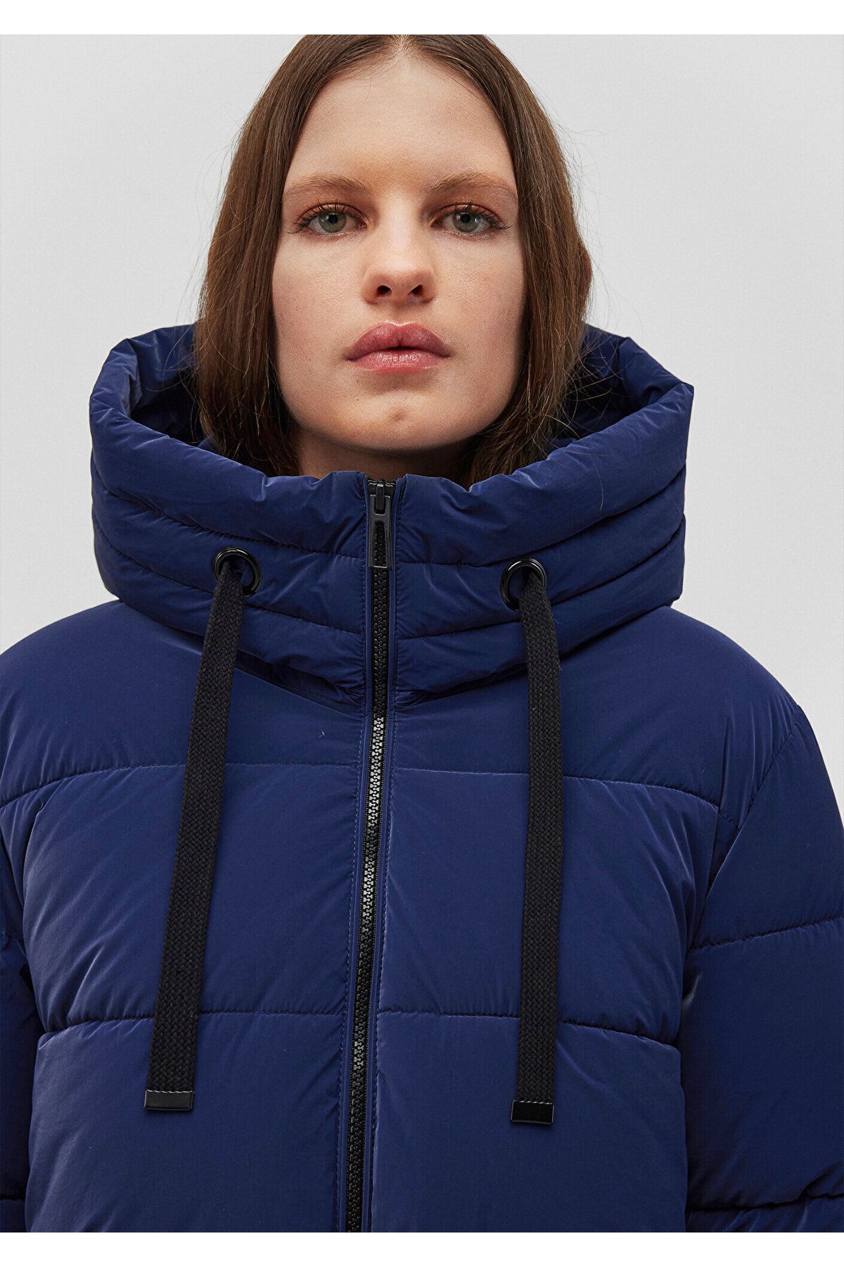 Mavi-Hooded Navy Blue Puffer Jacket 1110043-81774 5