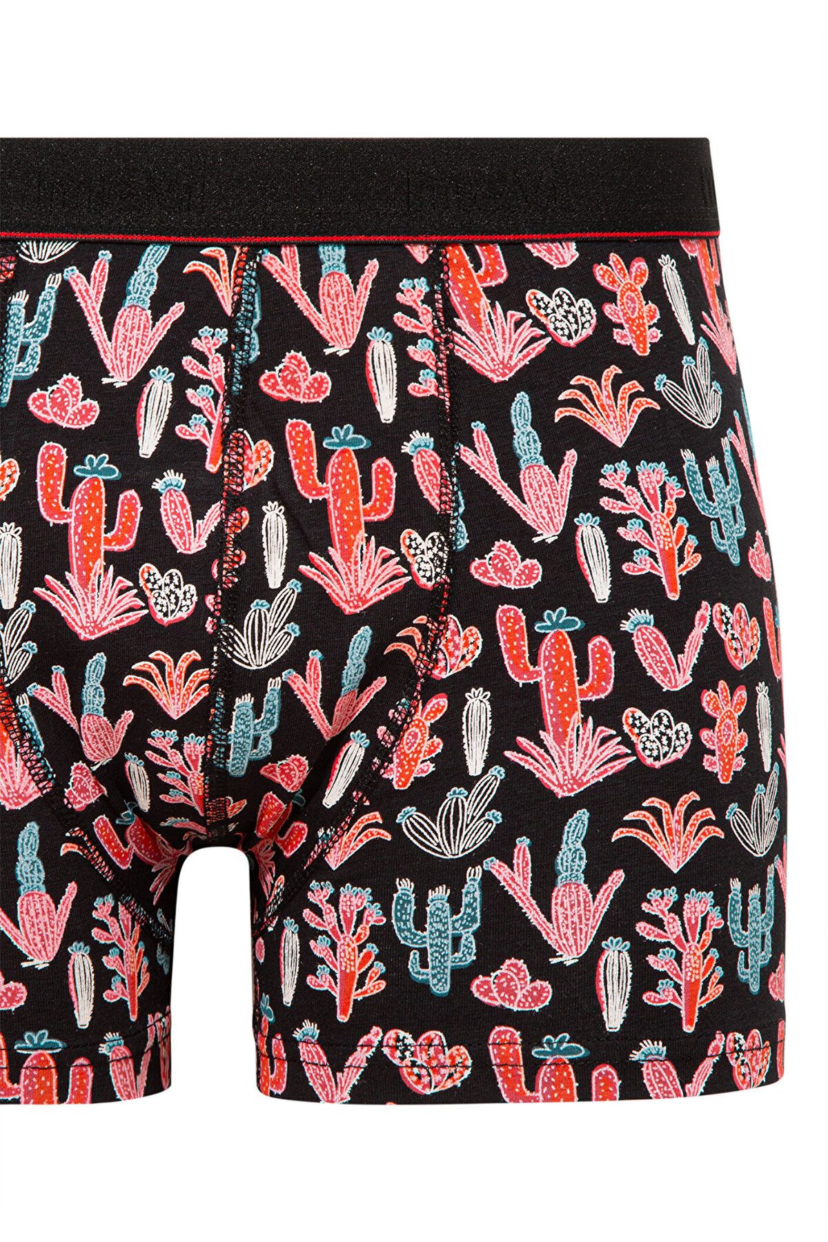 Mavi-Cactus Patterned Black Boxers 091122 -900 2