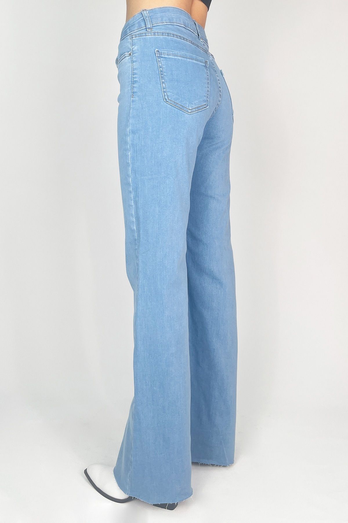 PARKhande-Ice Blue Spanish Leg Lycra Trousers 4