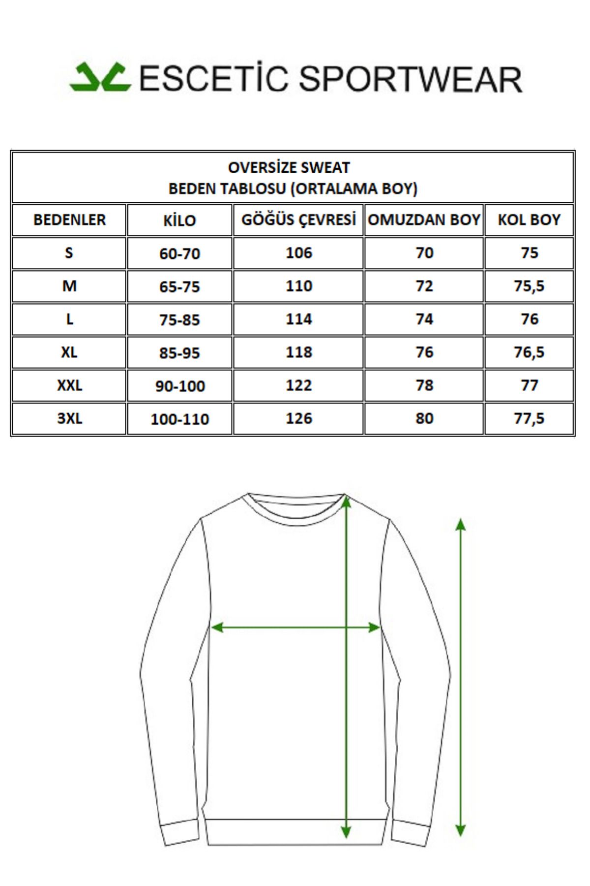 ايسيتيك-سويت شيرت رجالي شتوي - بلاط داكن، صوف سميك، Slimfit T0120 3